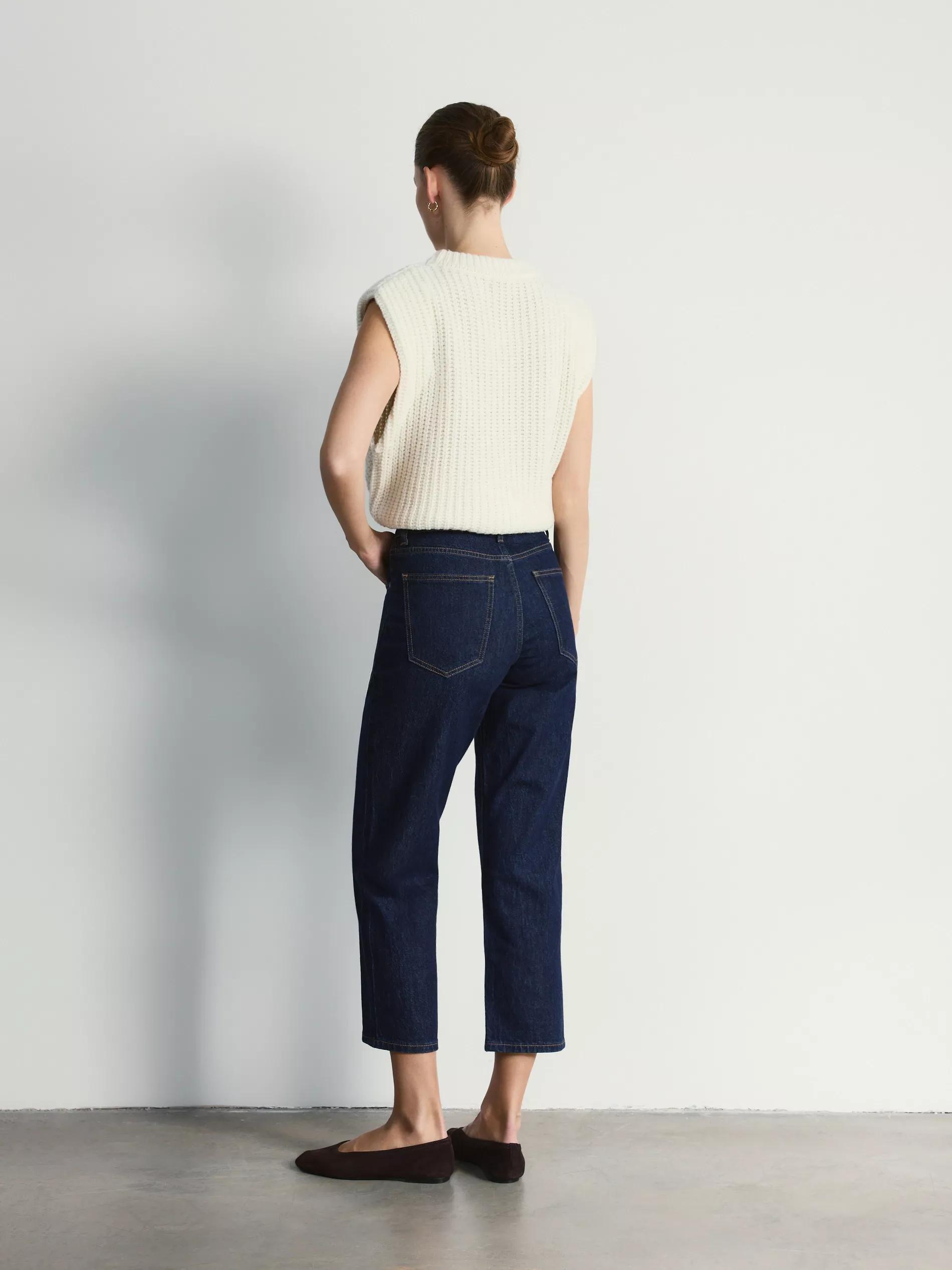 Navy Straight Jeans, Navy, medium