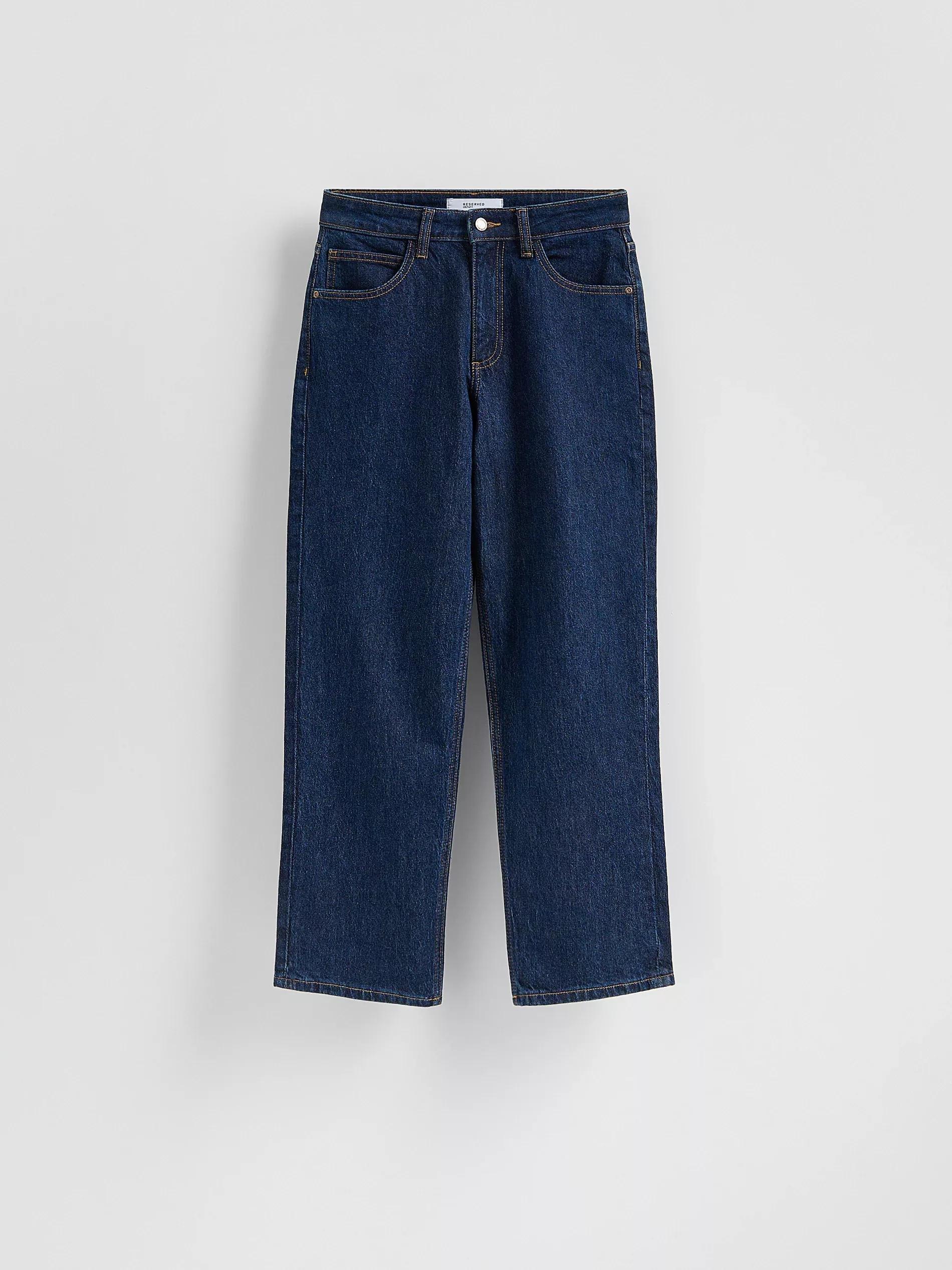 Navy Straight Jeans, Navy, large image number 3