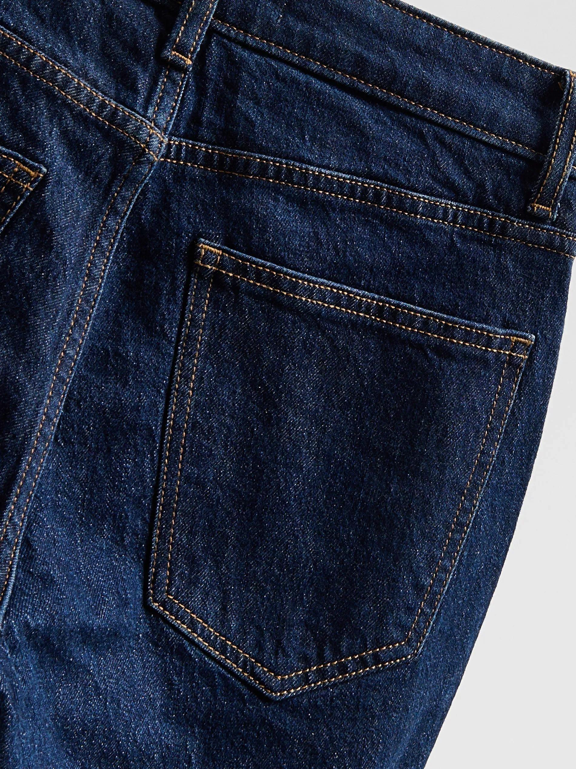 Navy Straight Jeans, Navy, large image number 4