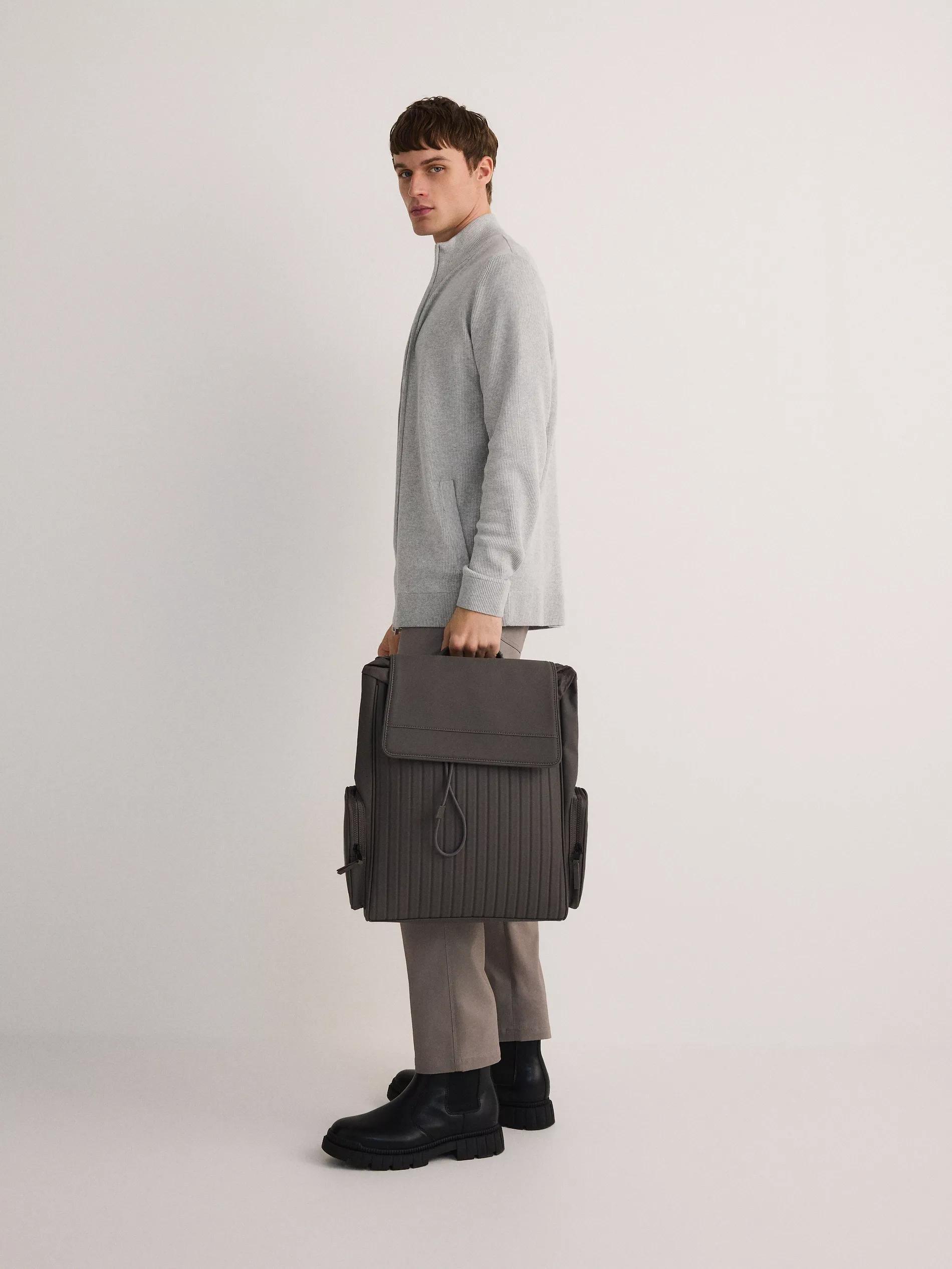 DUSTY BROWN Quilted backpack, Brown, large image number 0