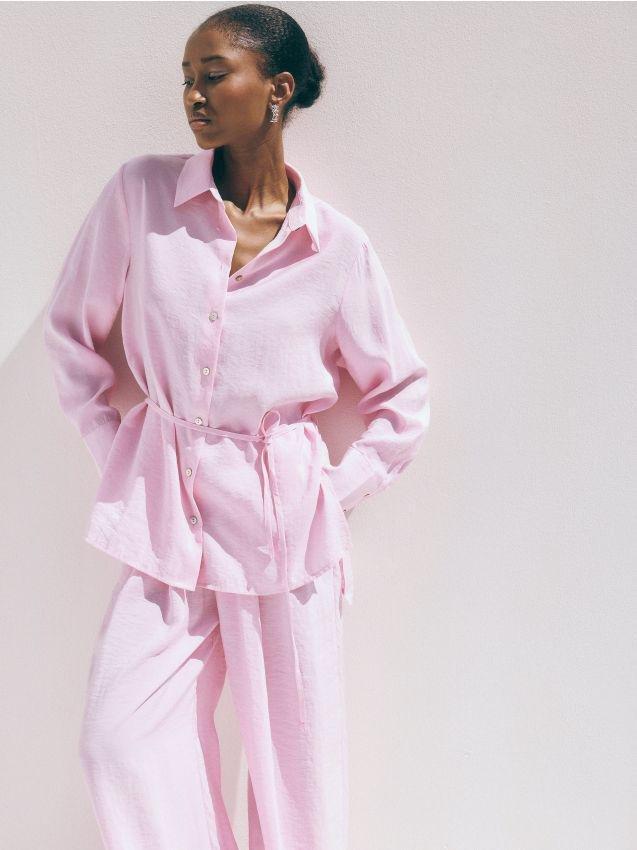 Pink Modal Blend Shirt, , large image number 0