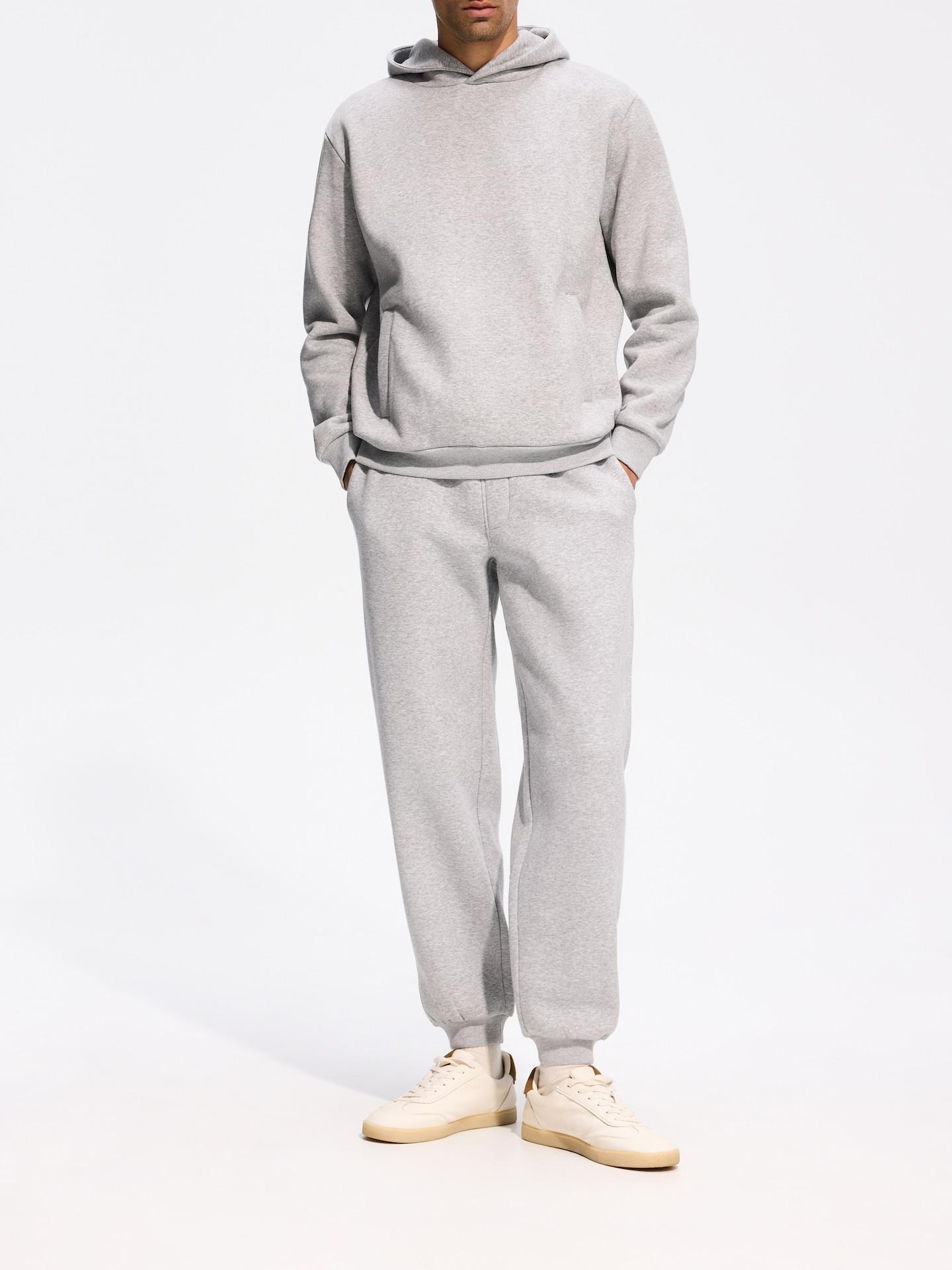 Grey Cotton Rich Sweatpants, Light grey, medium
