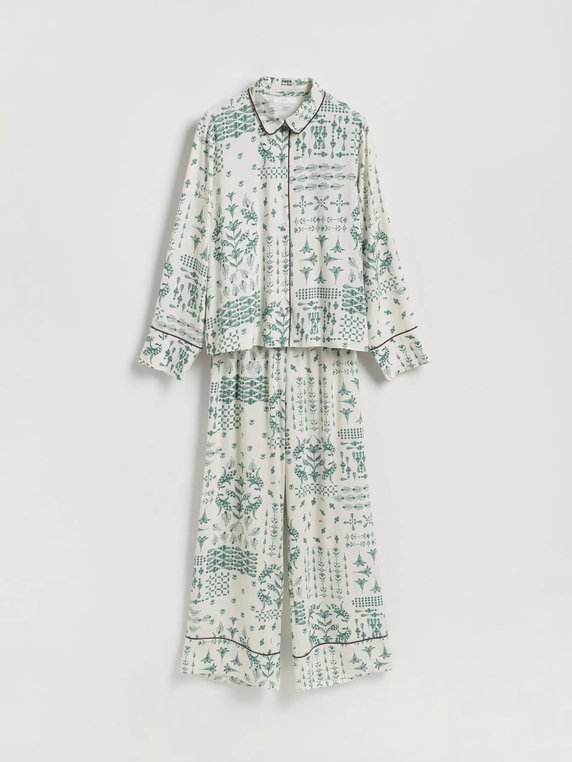 Multicolour Patterned Two Piece Pyjama Set, Multicolor, large image number 2