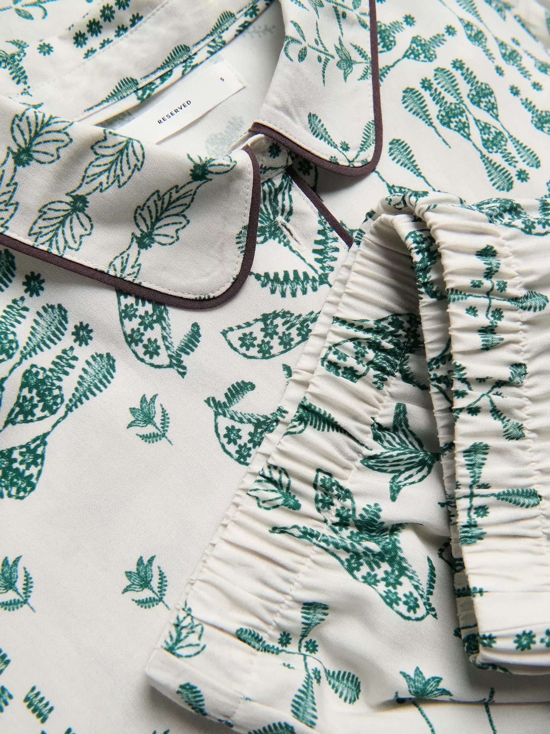 Multicolour Patterned Two Piece Pyjama Set, Multicolor, large image number 3