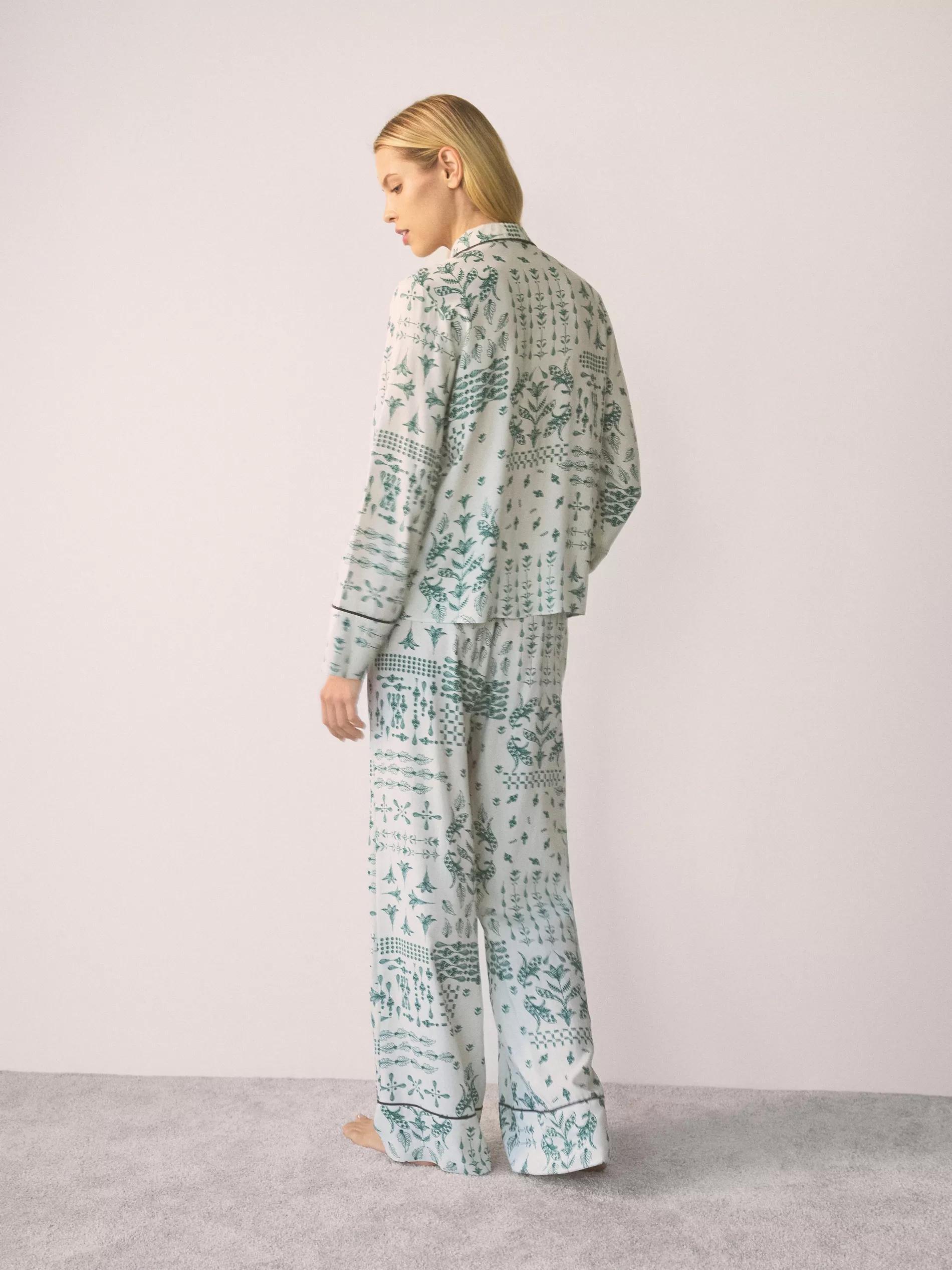 Multicolour Patterned Two Piece Pyjama Set, Multicolor, large image number 5