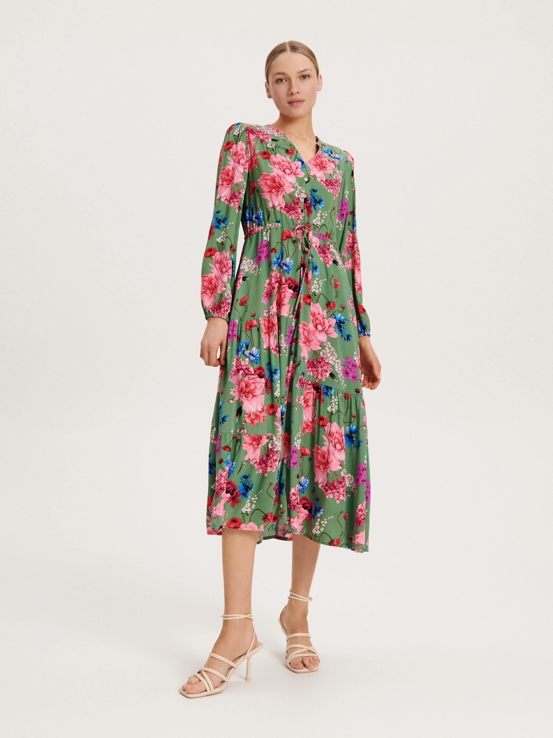 Green Ecovero Dress, , large image number 3