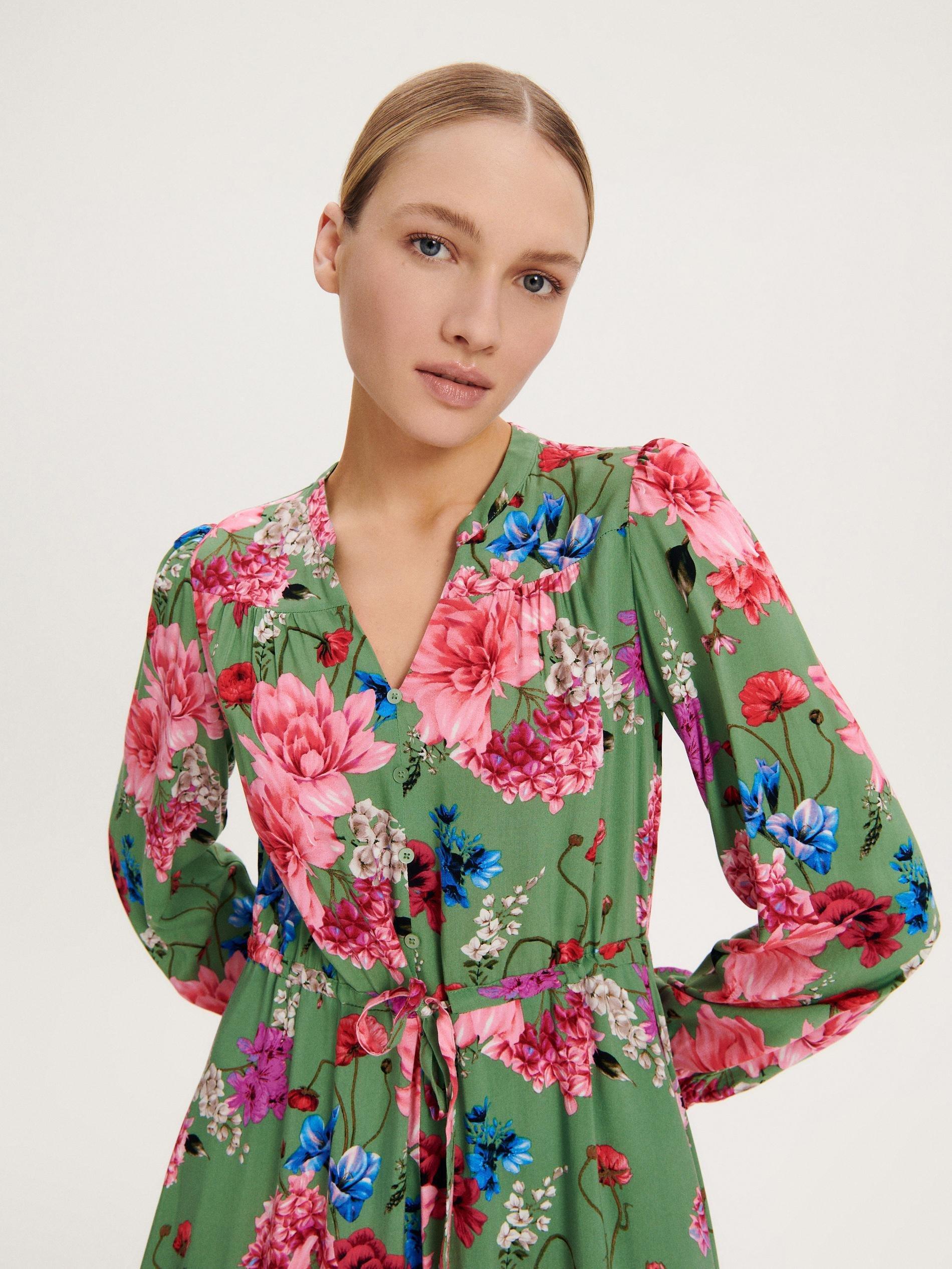 Green Ecovero Dress, , large image number 6