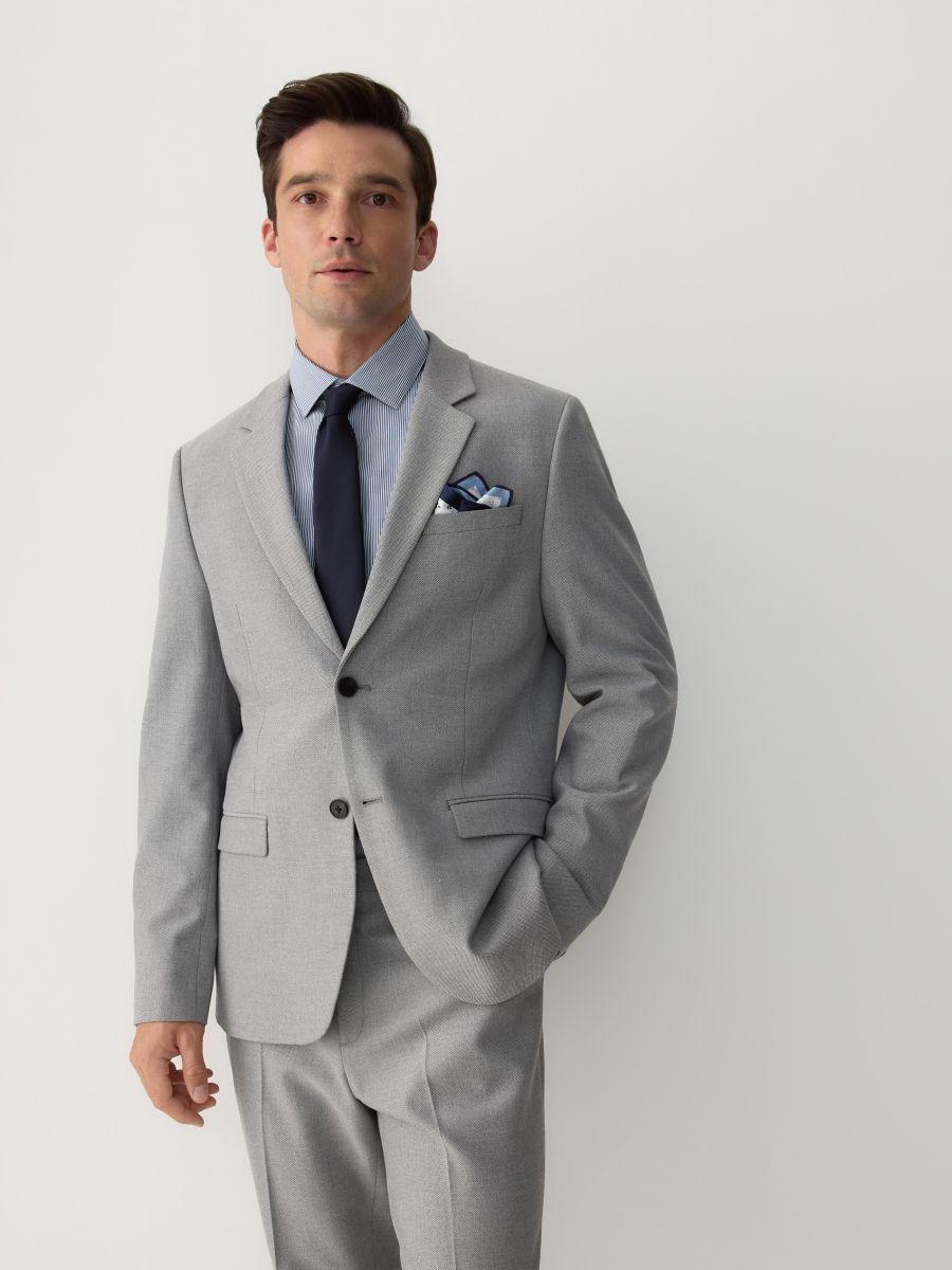 Navy Tie With Pocket Square, , medium