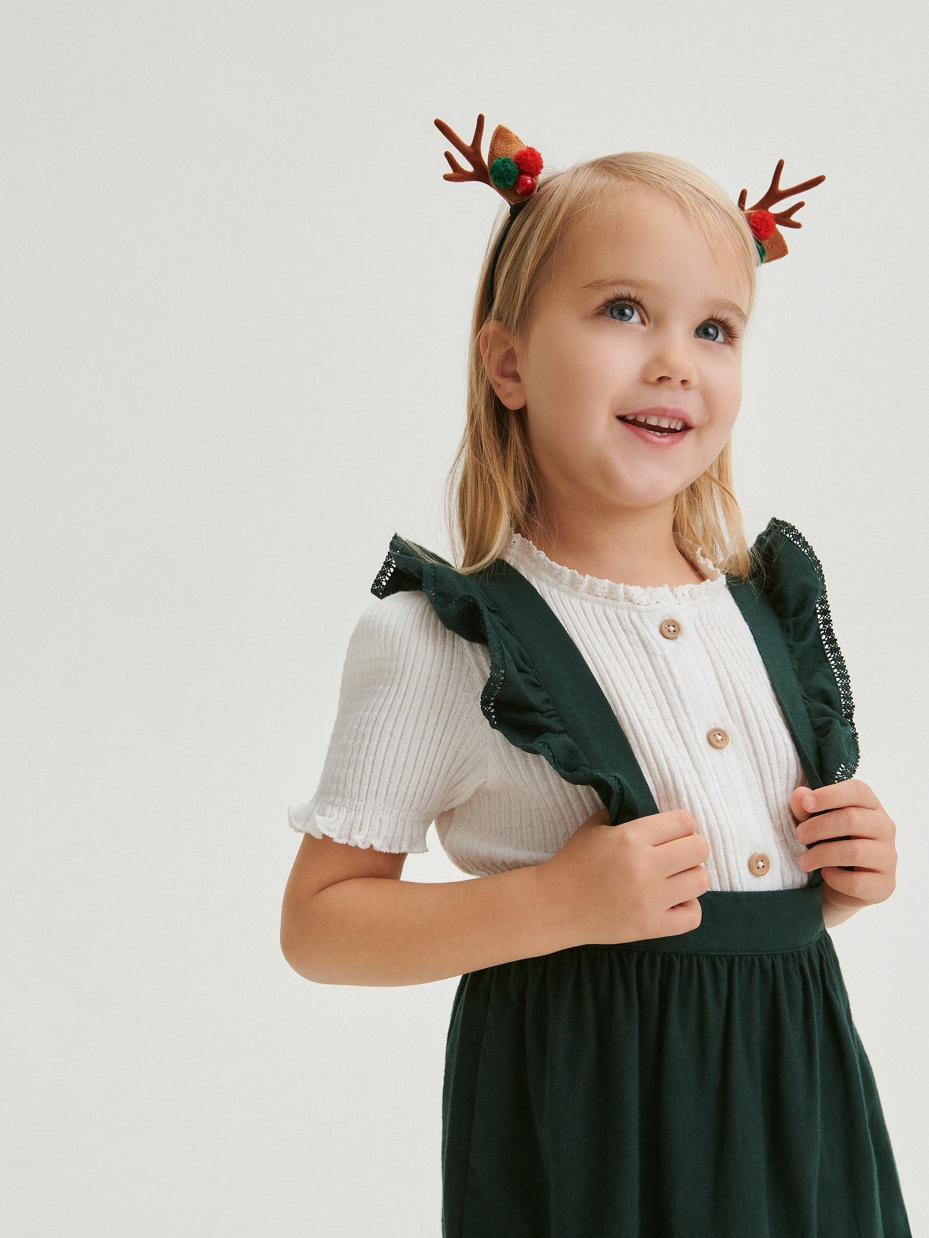 Green Skirt With Shoulder Straps, Kids Girls, , large image number 3