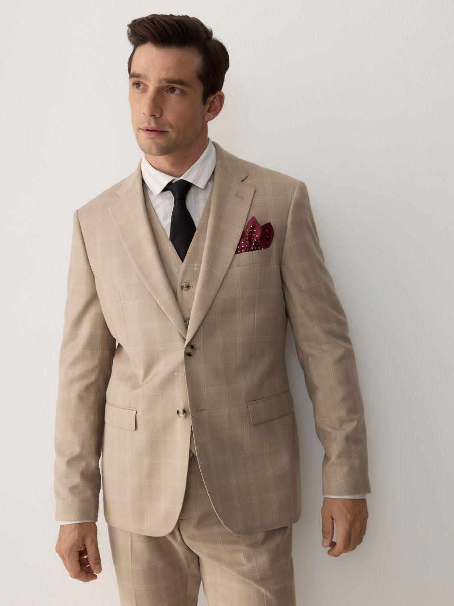 Black Tie With Pocket Square, Black, large image number 0