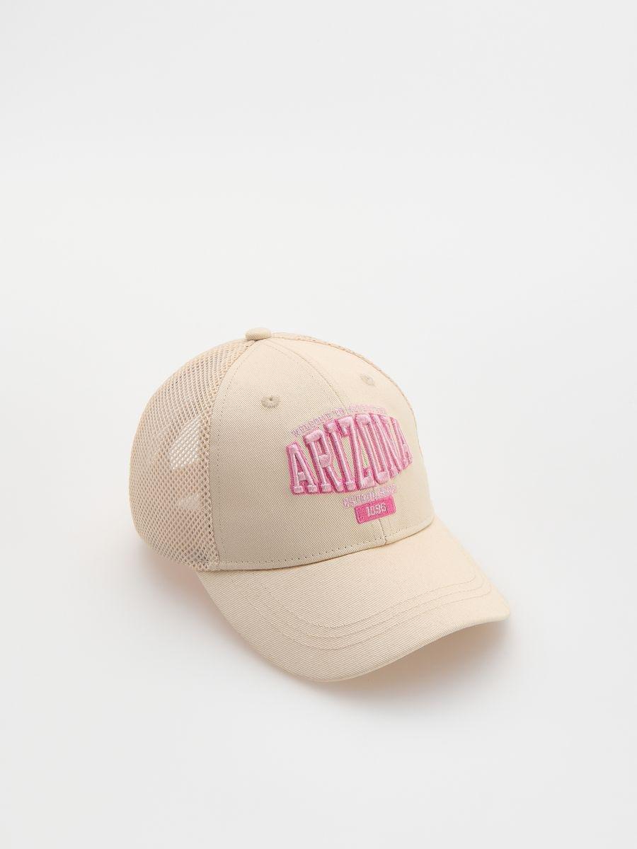 Cream Cap With Embroidery, , large image number 0