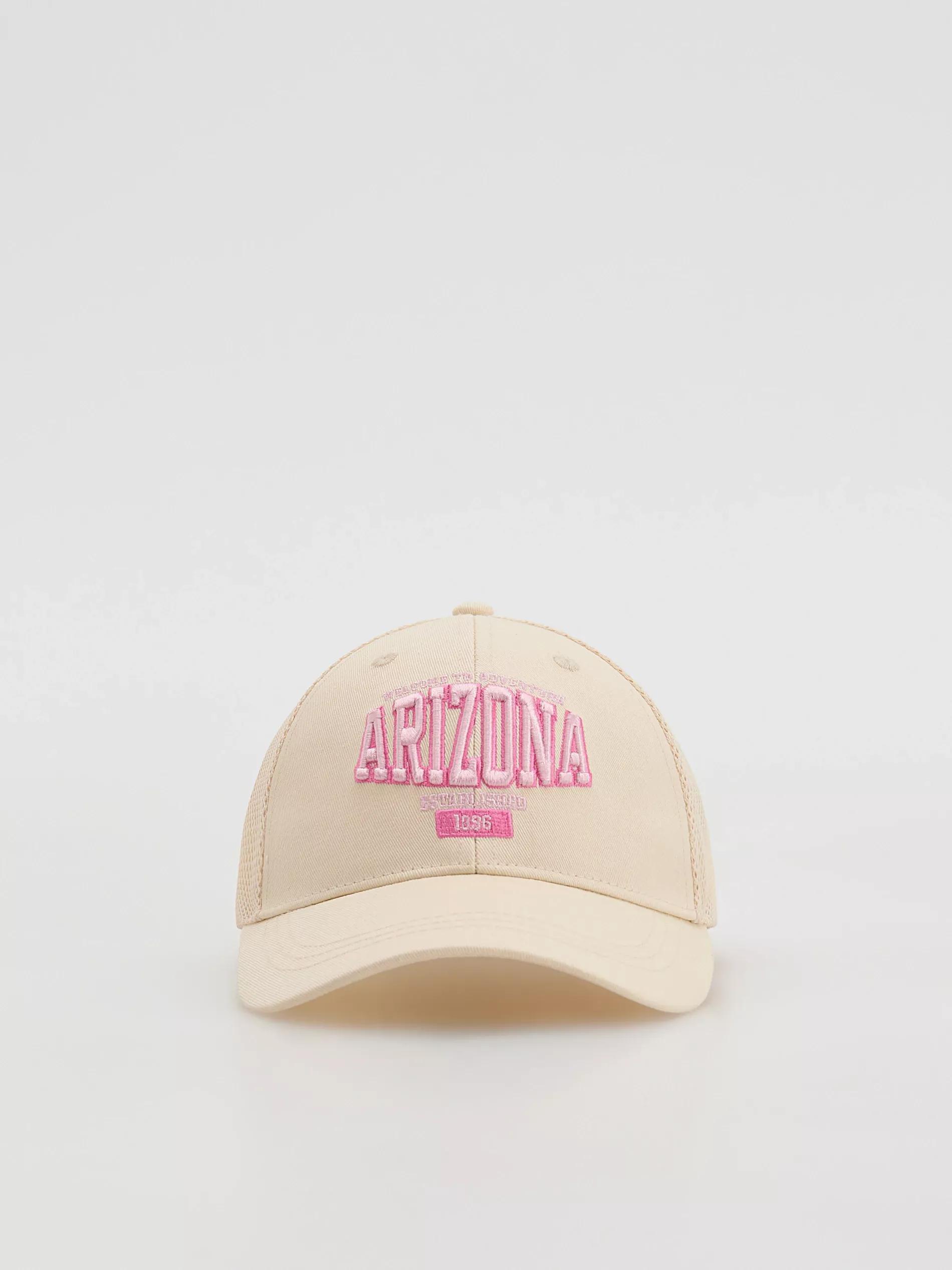 Cream Cap With Embroidery, , large image number 0