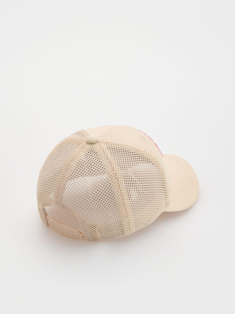 Cream Cap With Embroidery, , large image number 1