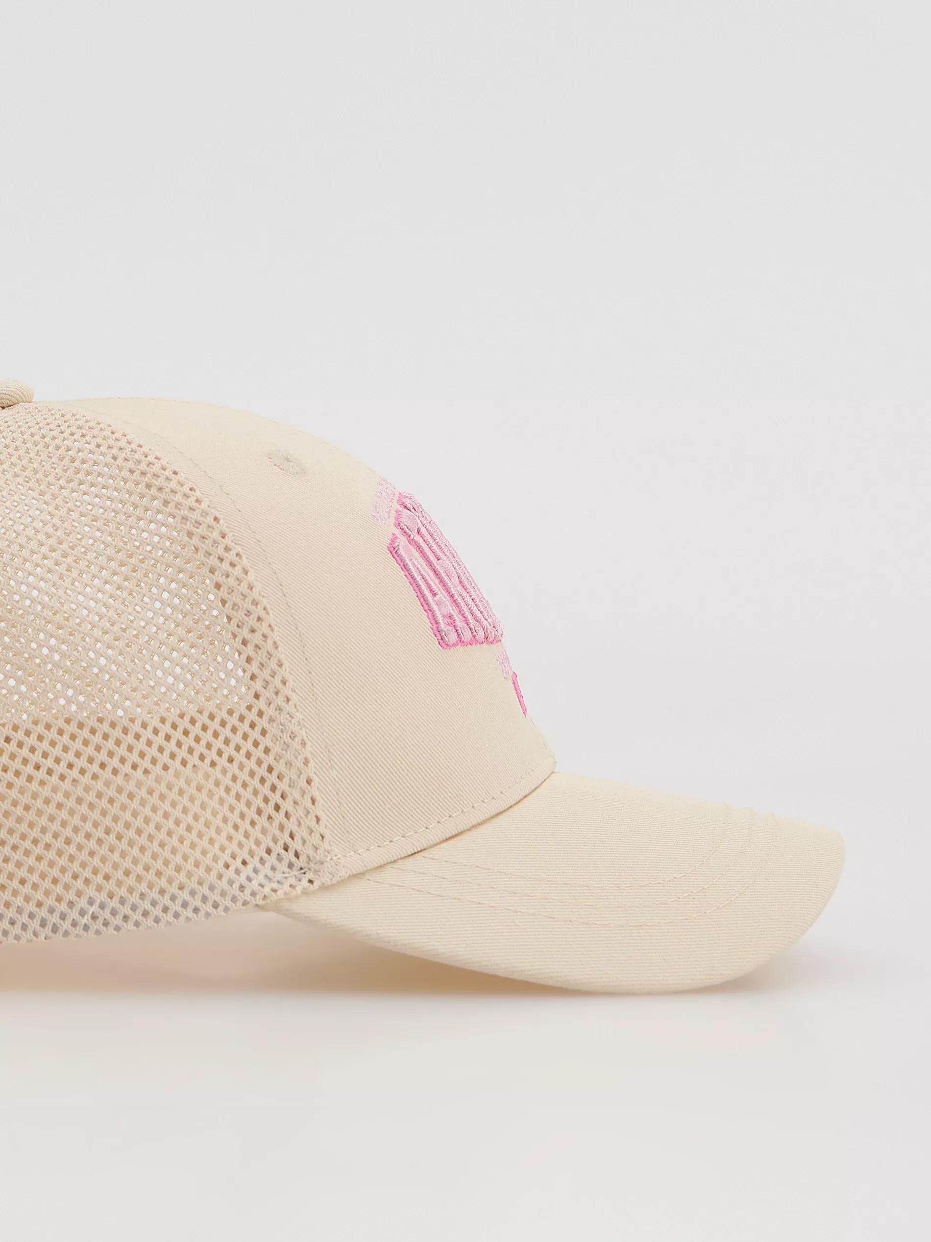 Cream Cap With Embroidery, , large image number 1