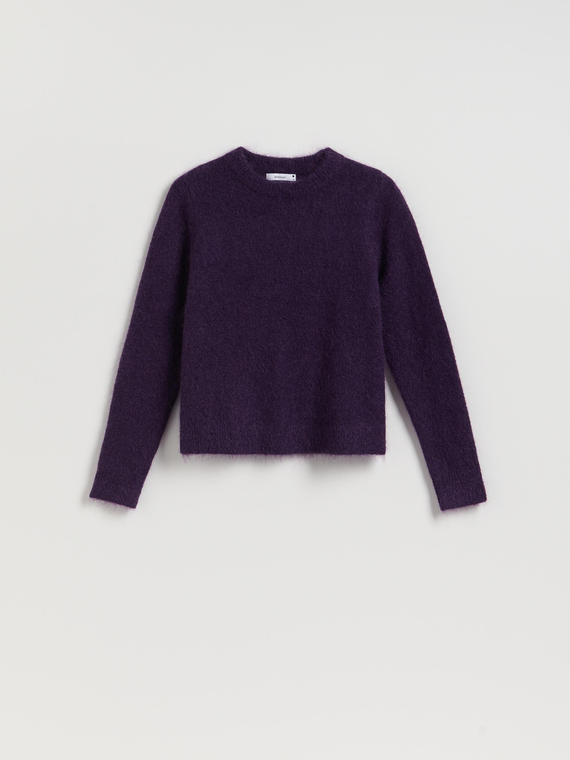 Purple Sweater With Wool And Mohair Blend, Burgundy, large image number 0