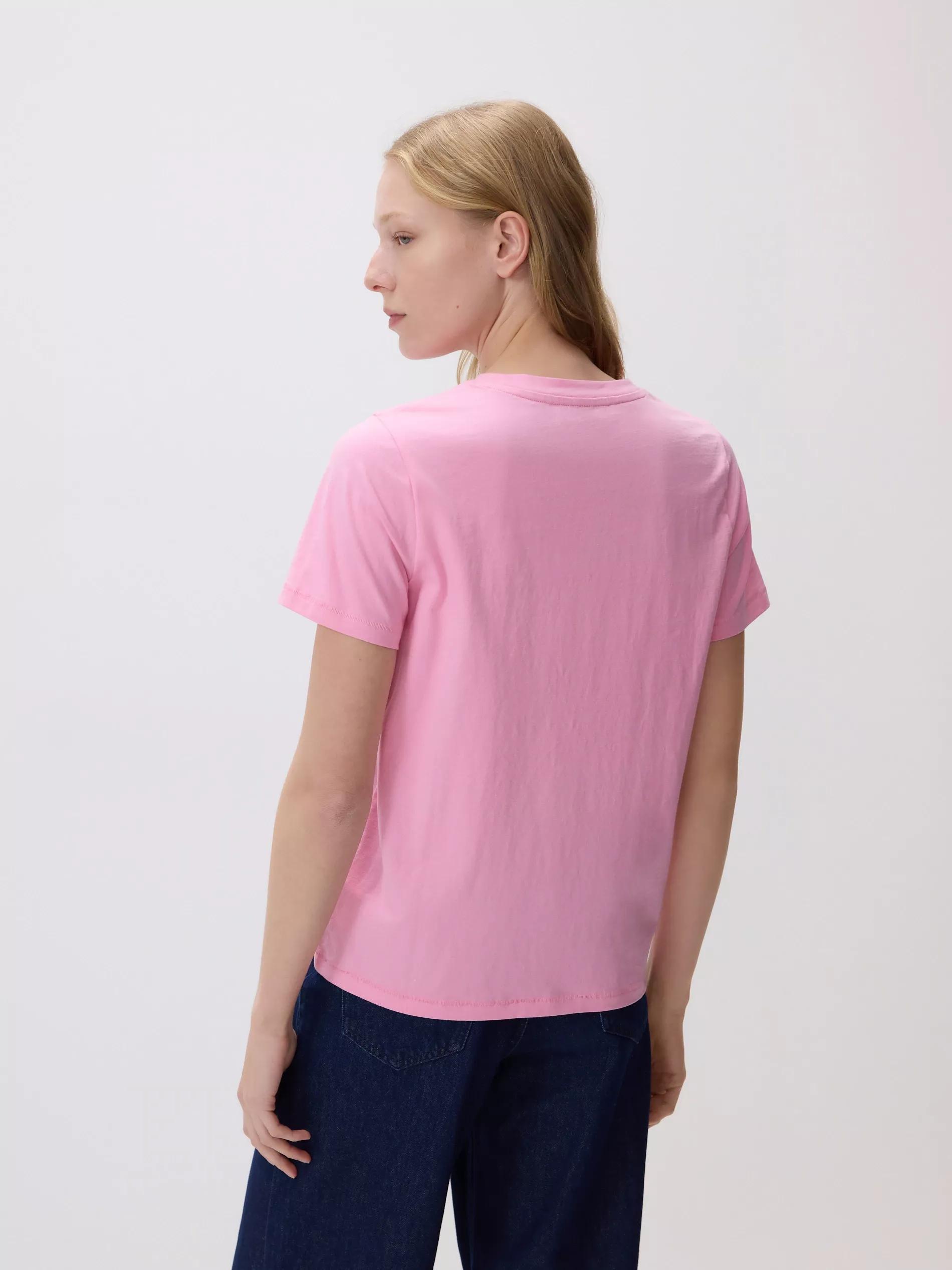 Pink T-Shirt With Heart Detail, Pink, large image number 3