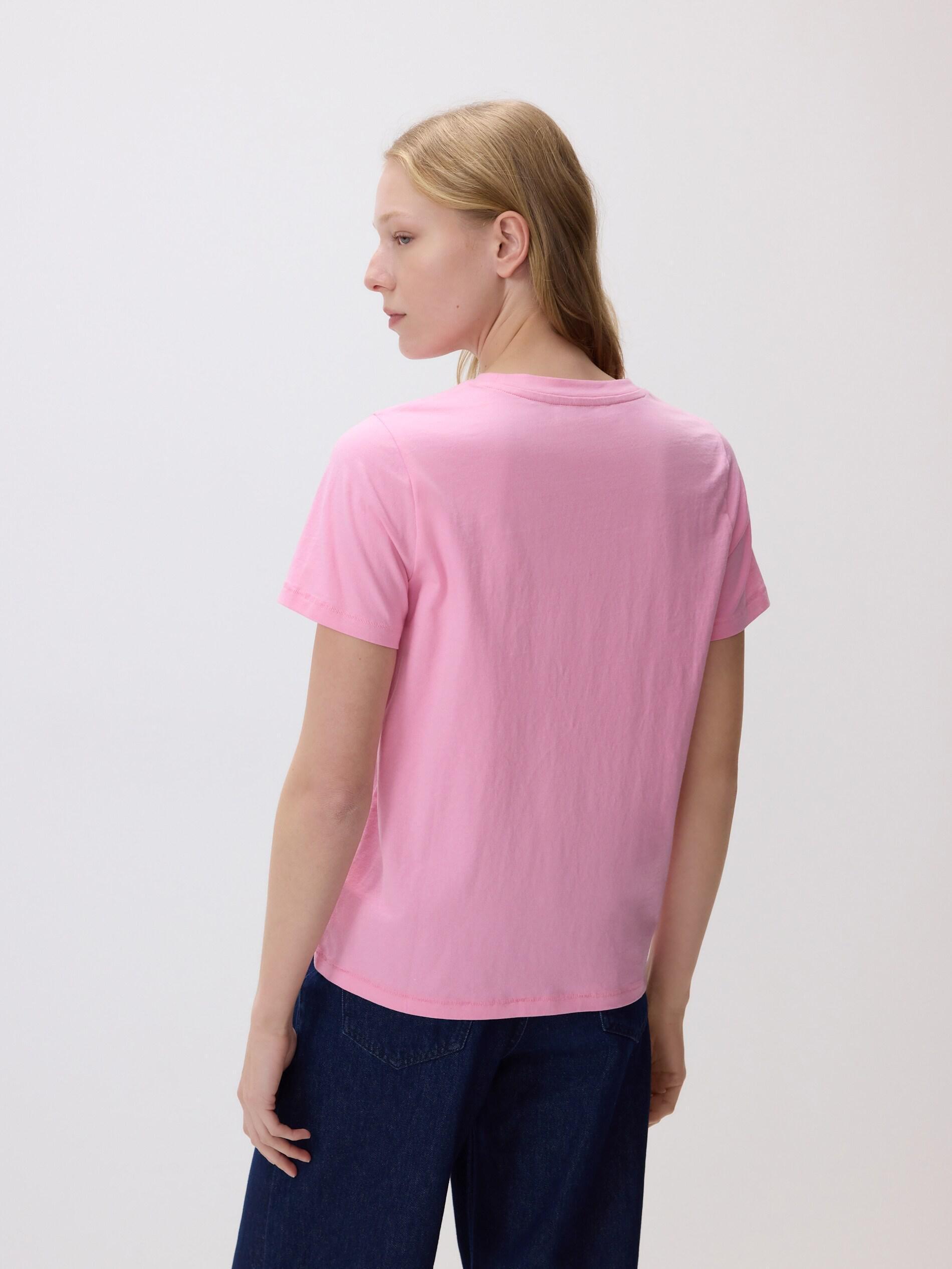 Pink T-Shirt With Heart Detail, Pink, large image number 3