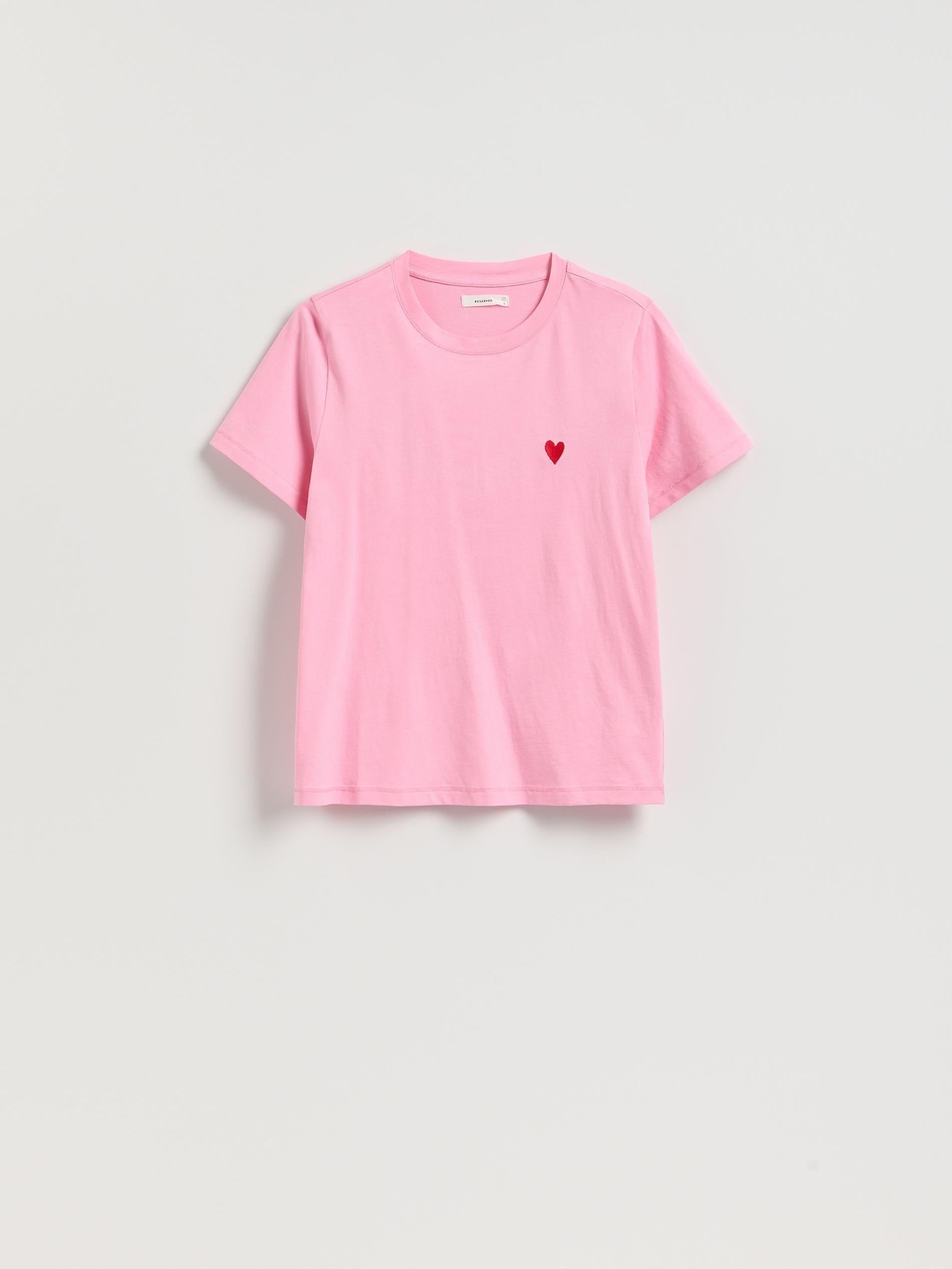 Pink T-Shirt With Heart Detail, Pink, large image number 4