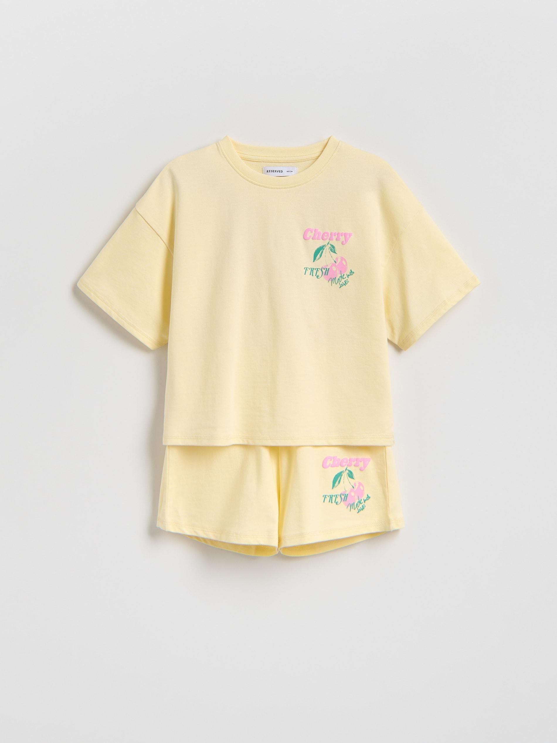Yellow Cotton Sweat Set, Yellow, large image number 4