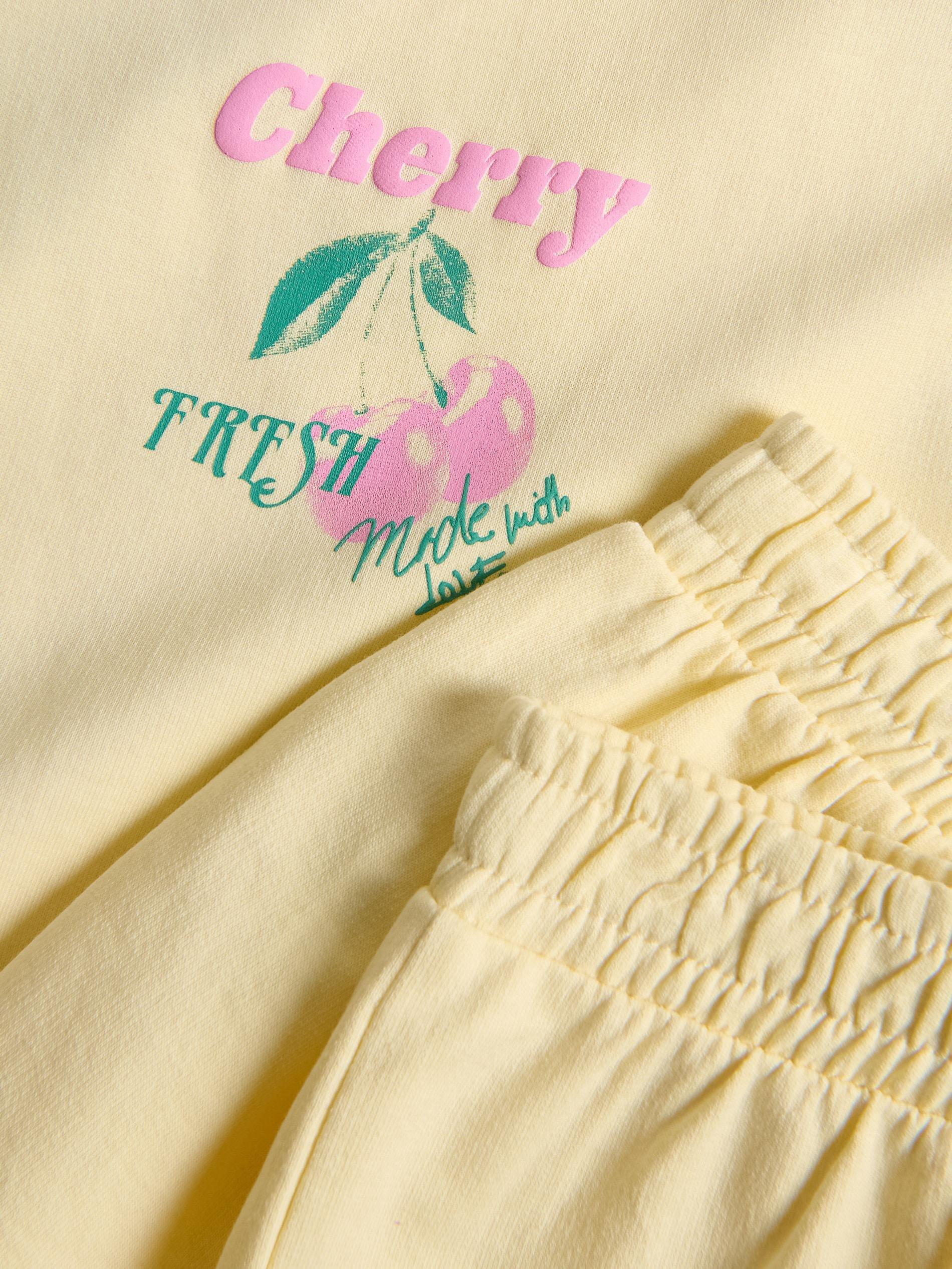 Yellow Cotton Sweat Set, Yellow, large image number 5