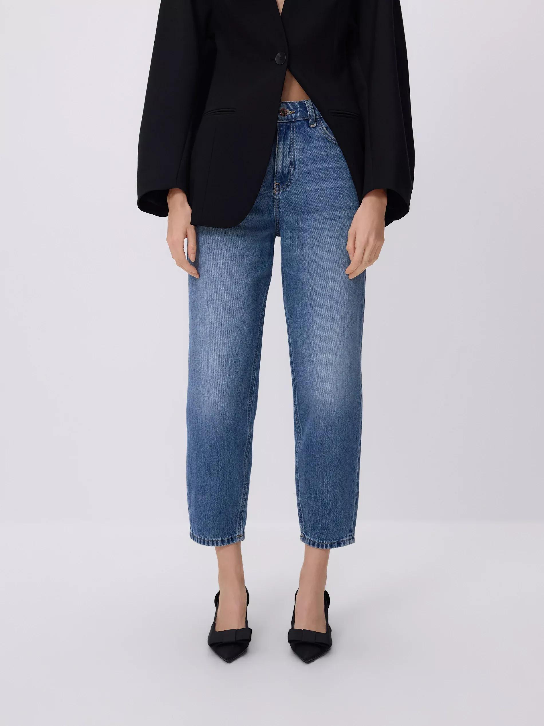 Blue Jeans Barrel Leg Jeans, Blue, medium