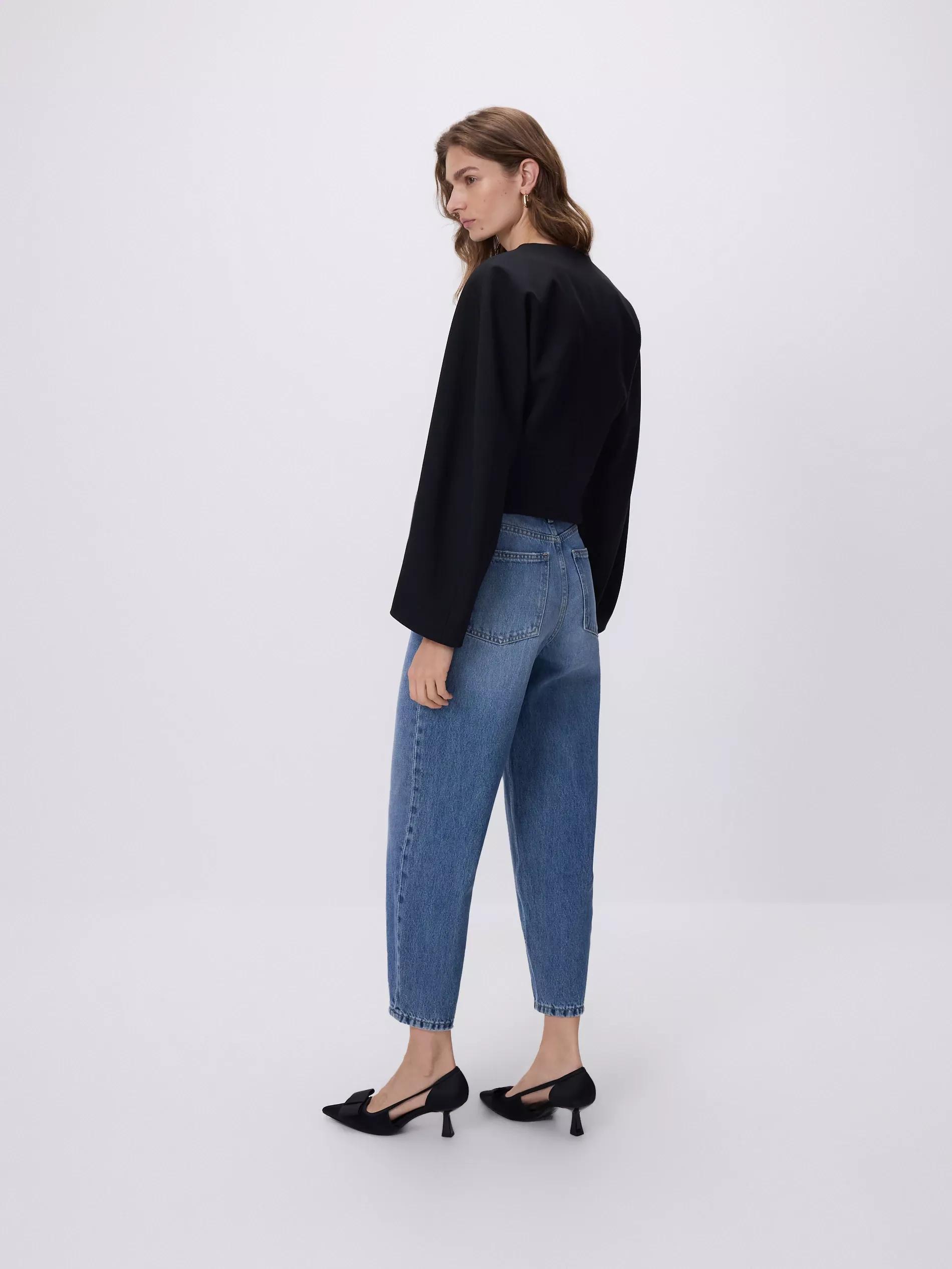 Blue Jeans Barrel Leg Jeans, Blue, medium