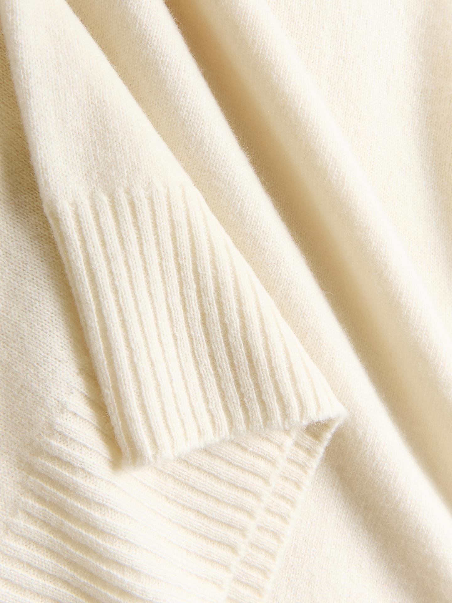 Beige Wool Short-Sleeved Sweater, Ivory, large image number 3