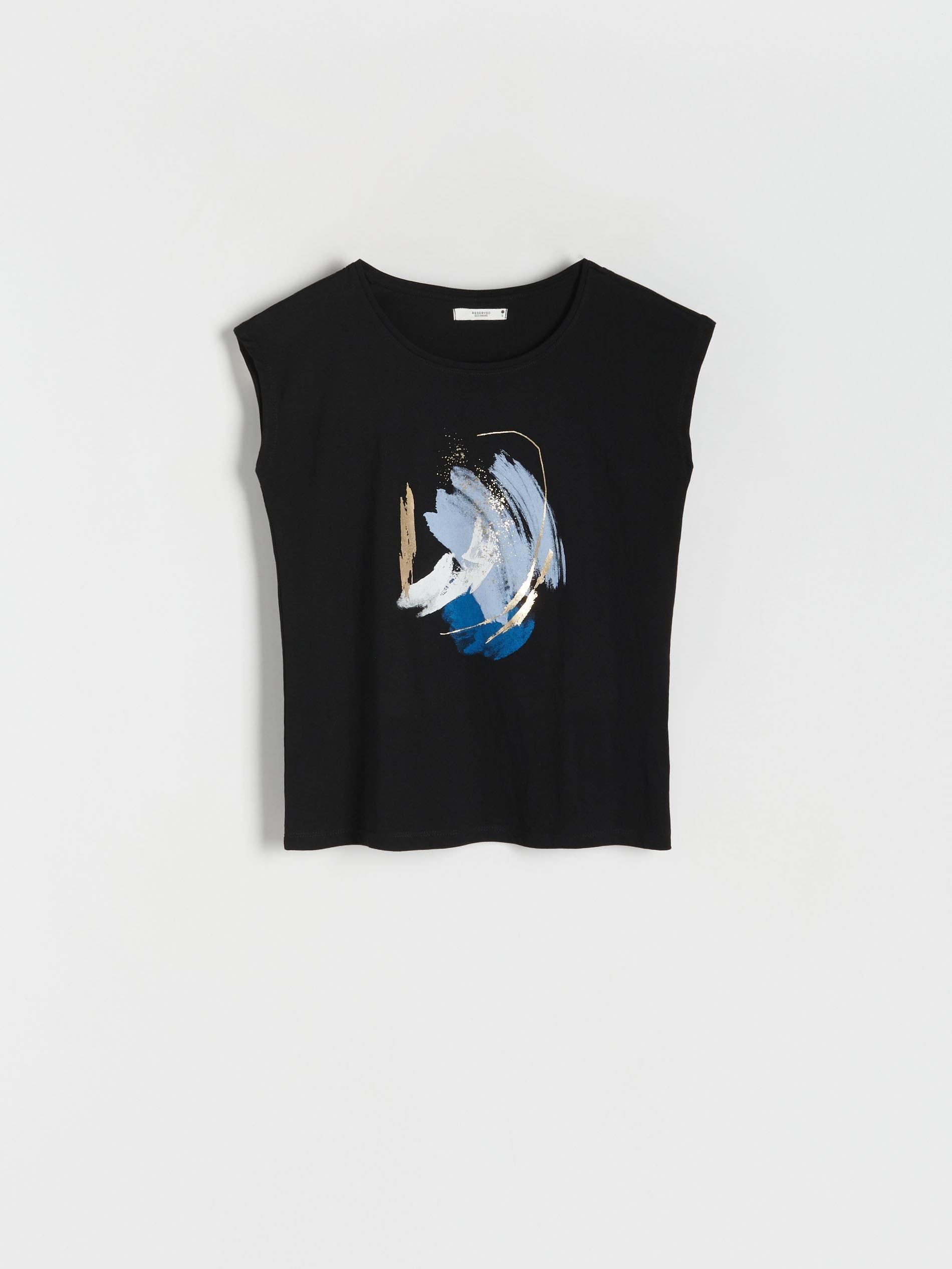 Black Printed Kimono T-Shirt, , large image number 4