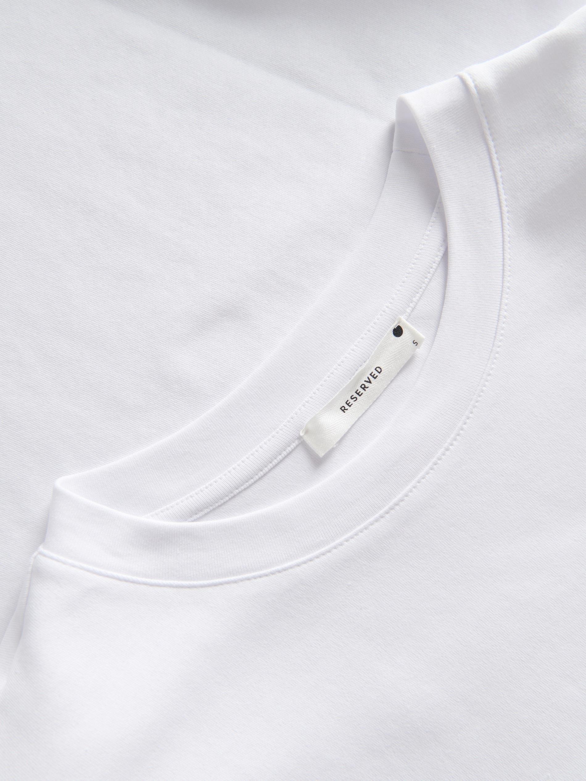 White T-Shirt With Shoulder Pads, , large image number 3
