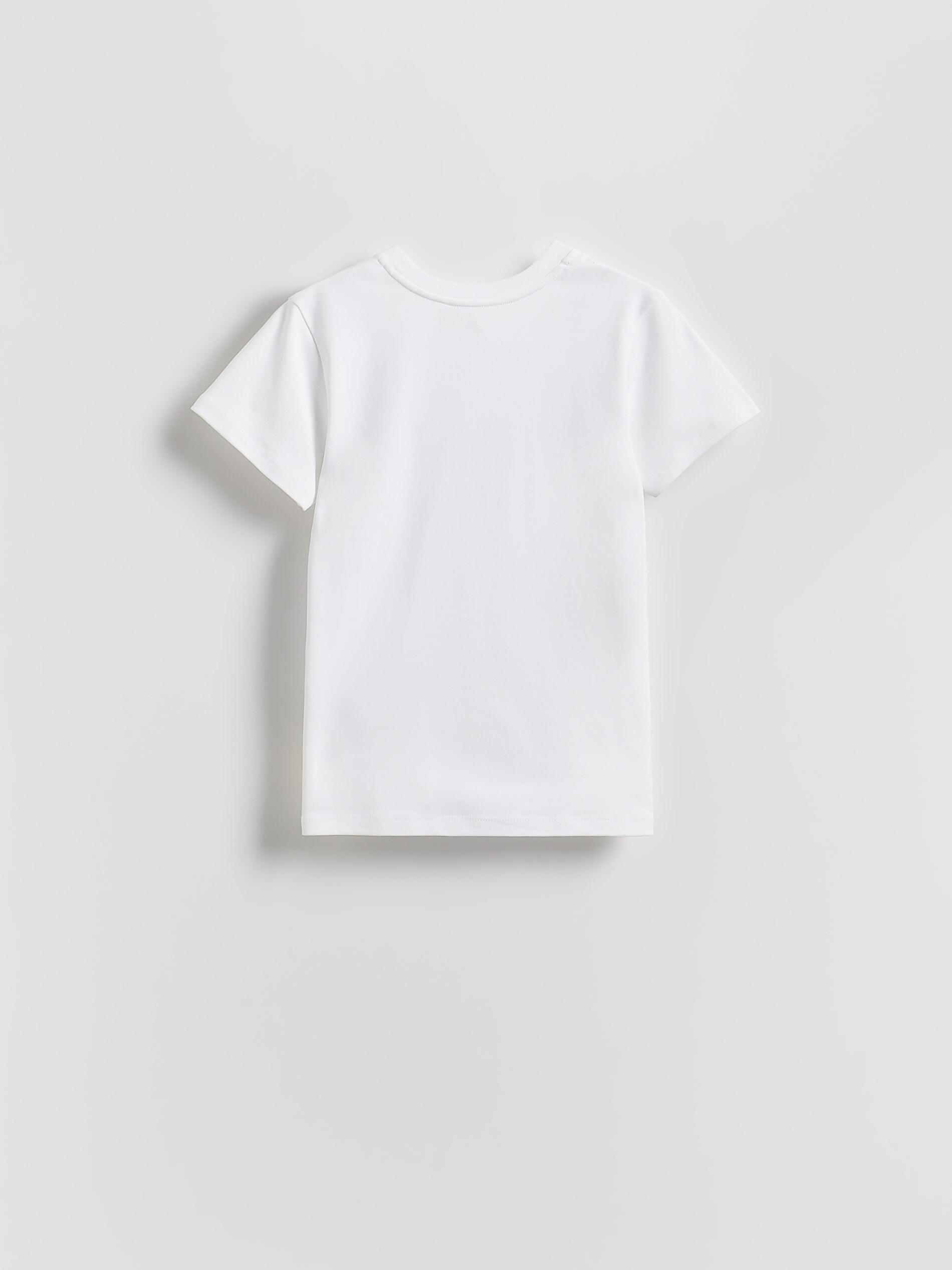 White Cotton T-Shirt, White, large image number 3