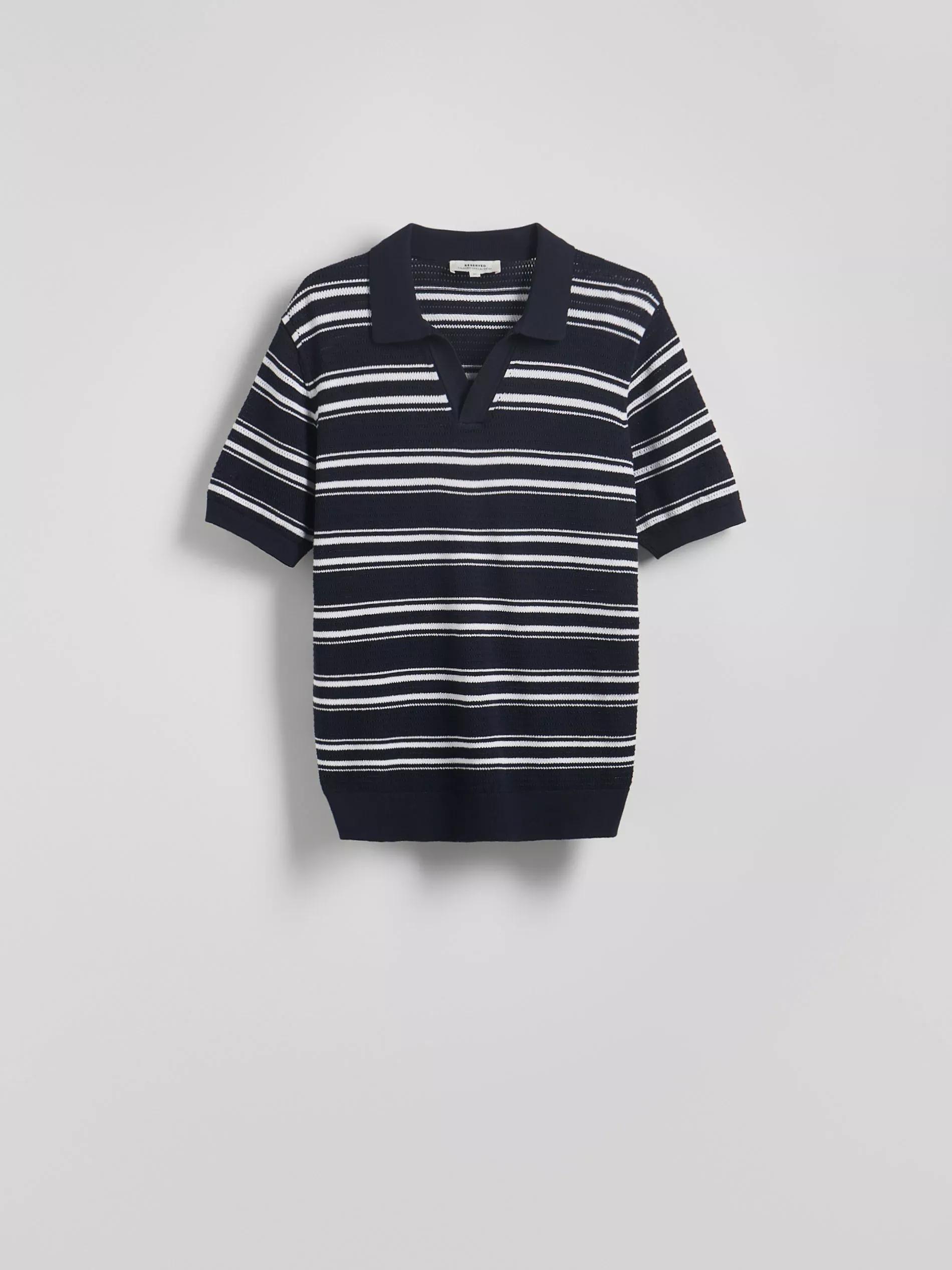 Navy Regular Fit Structural Polo Shirt, , large image number 5