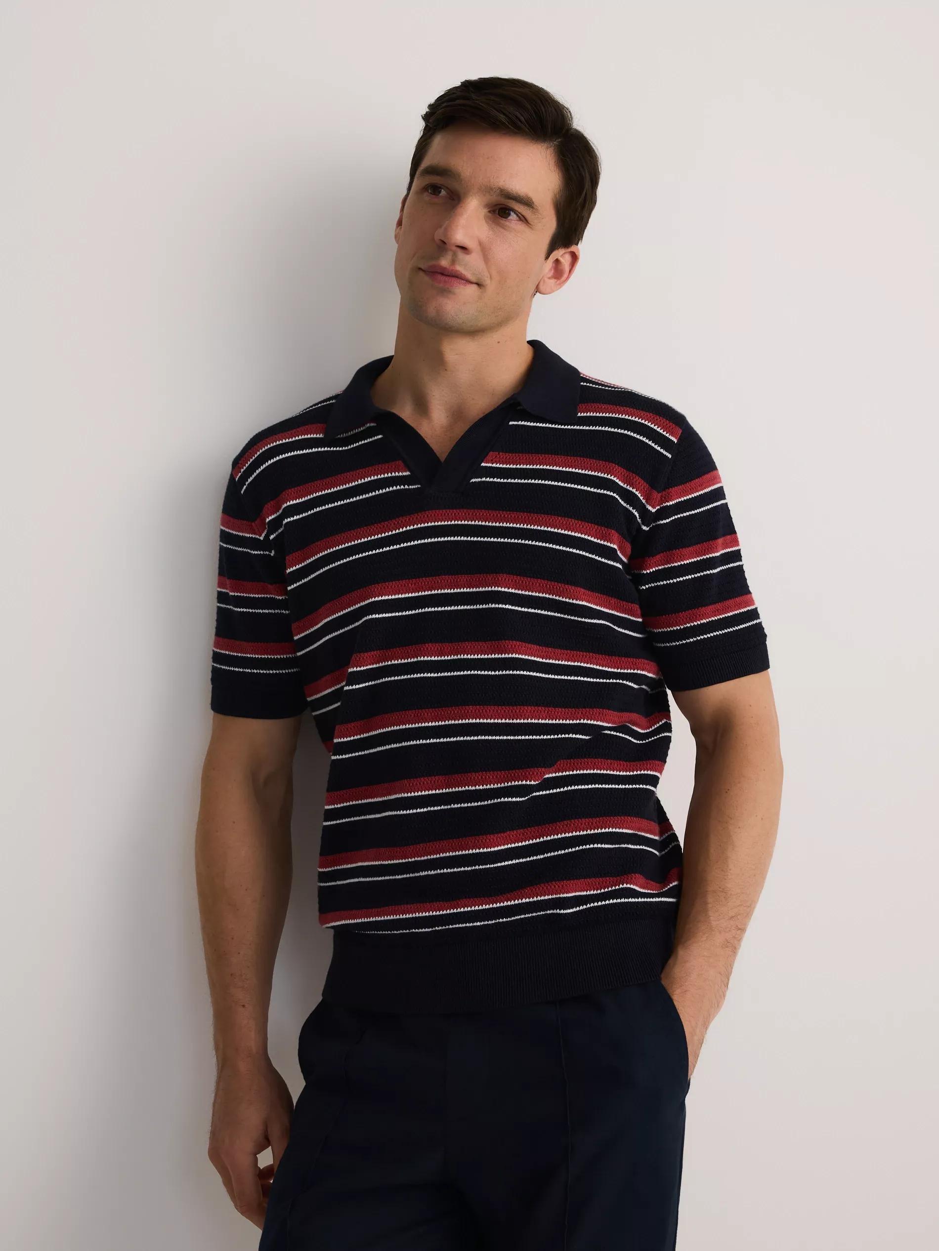 Multicolour Regular Fit Structural Polo Shirt, , medium