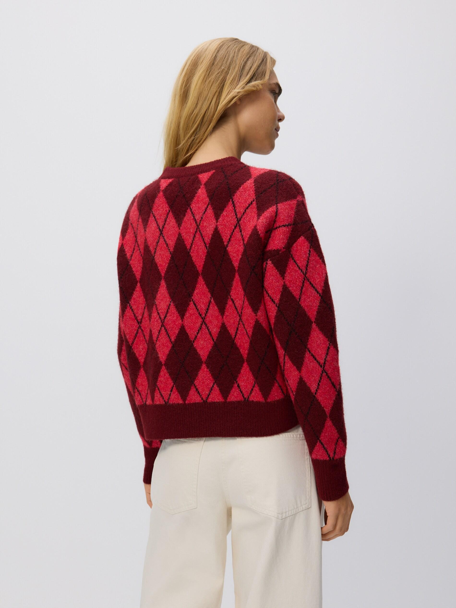 بلوفر بنقشة مُعيّنات متعددة الألوان, Multicolor, medium