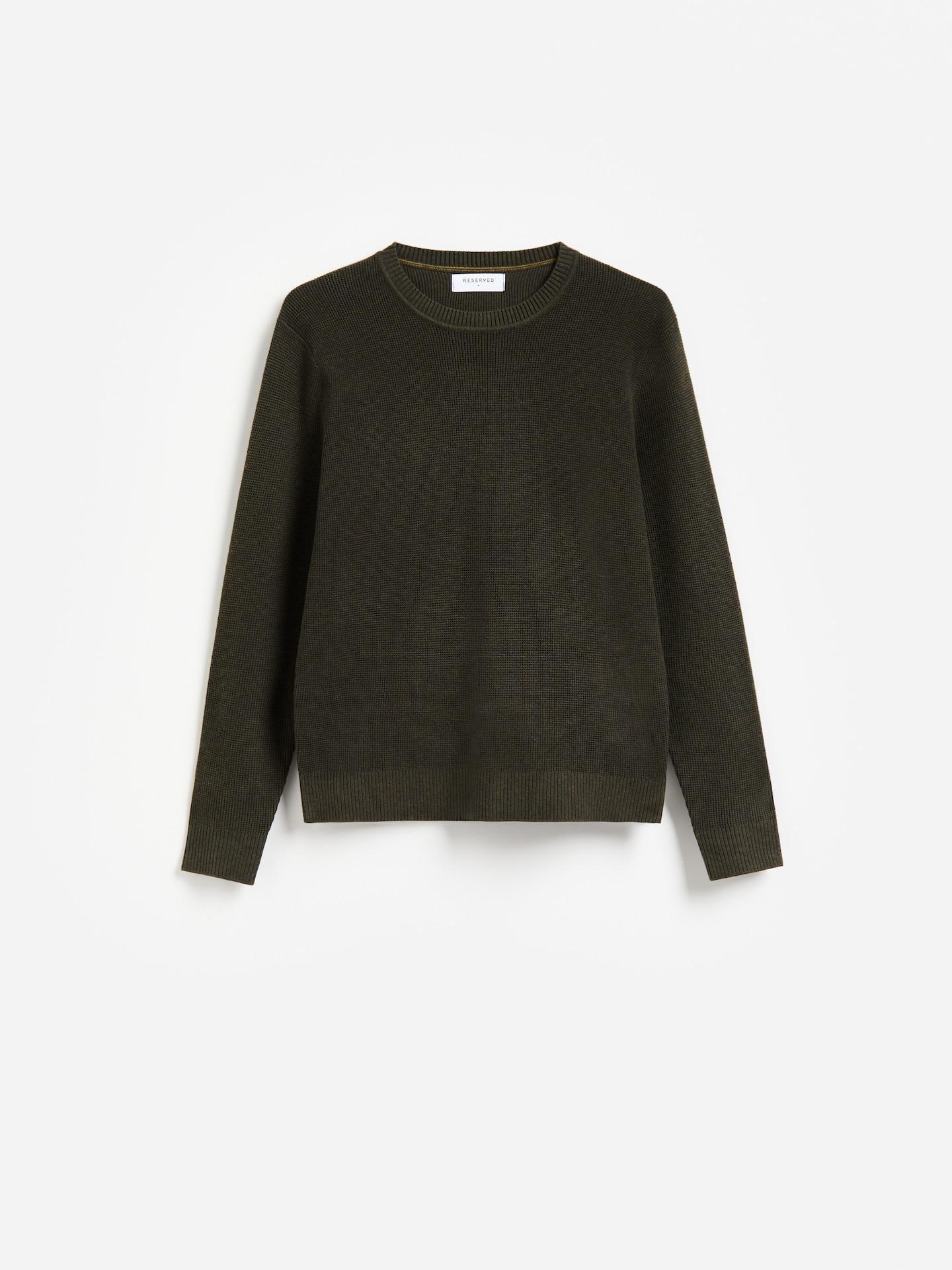 Green Structural Cotton Jumper, 7401_78M, large image number 0