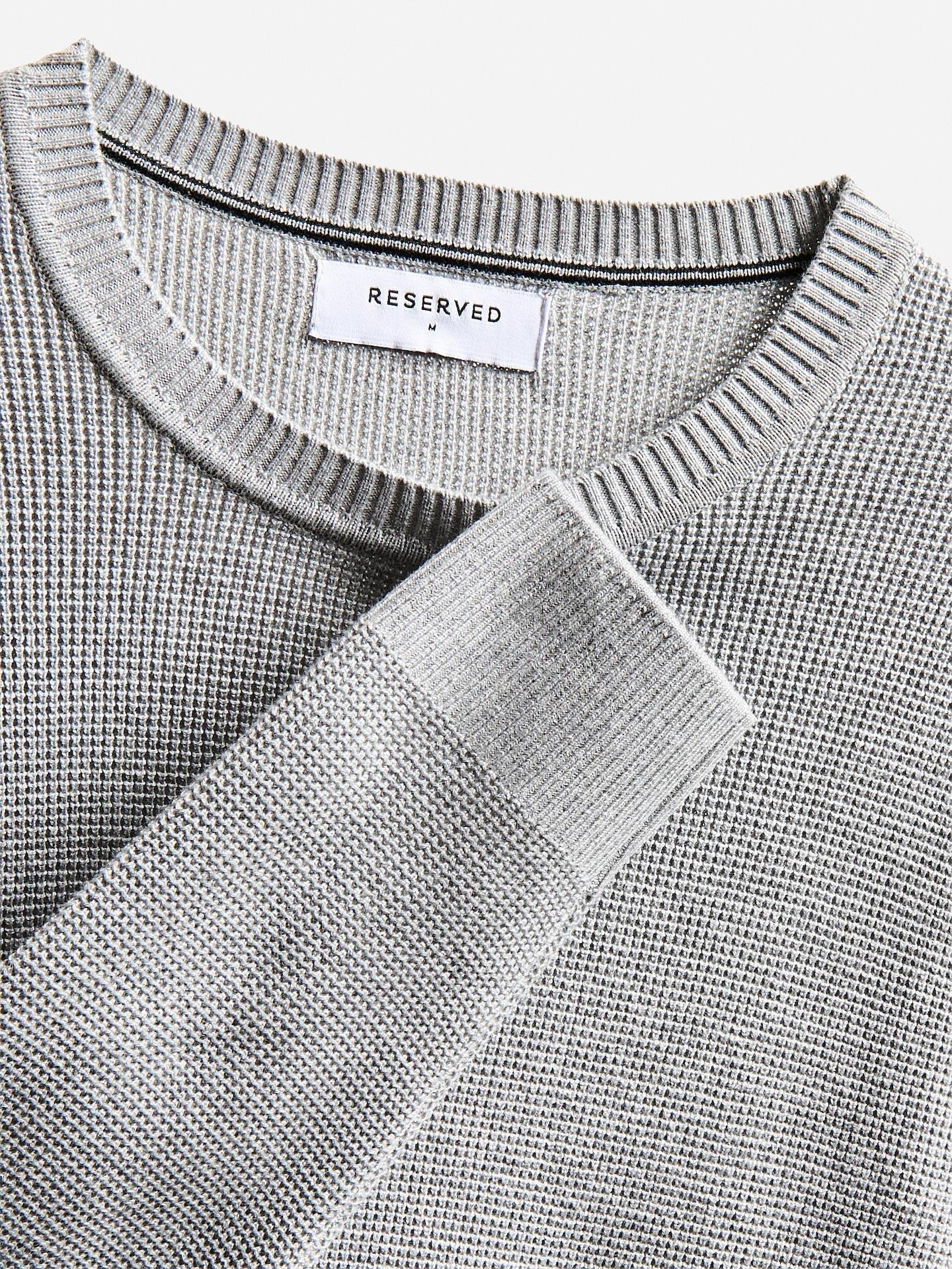 Grey Structural Cotton Jumper, Grey, large image number 1