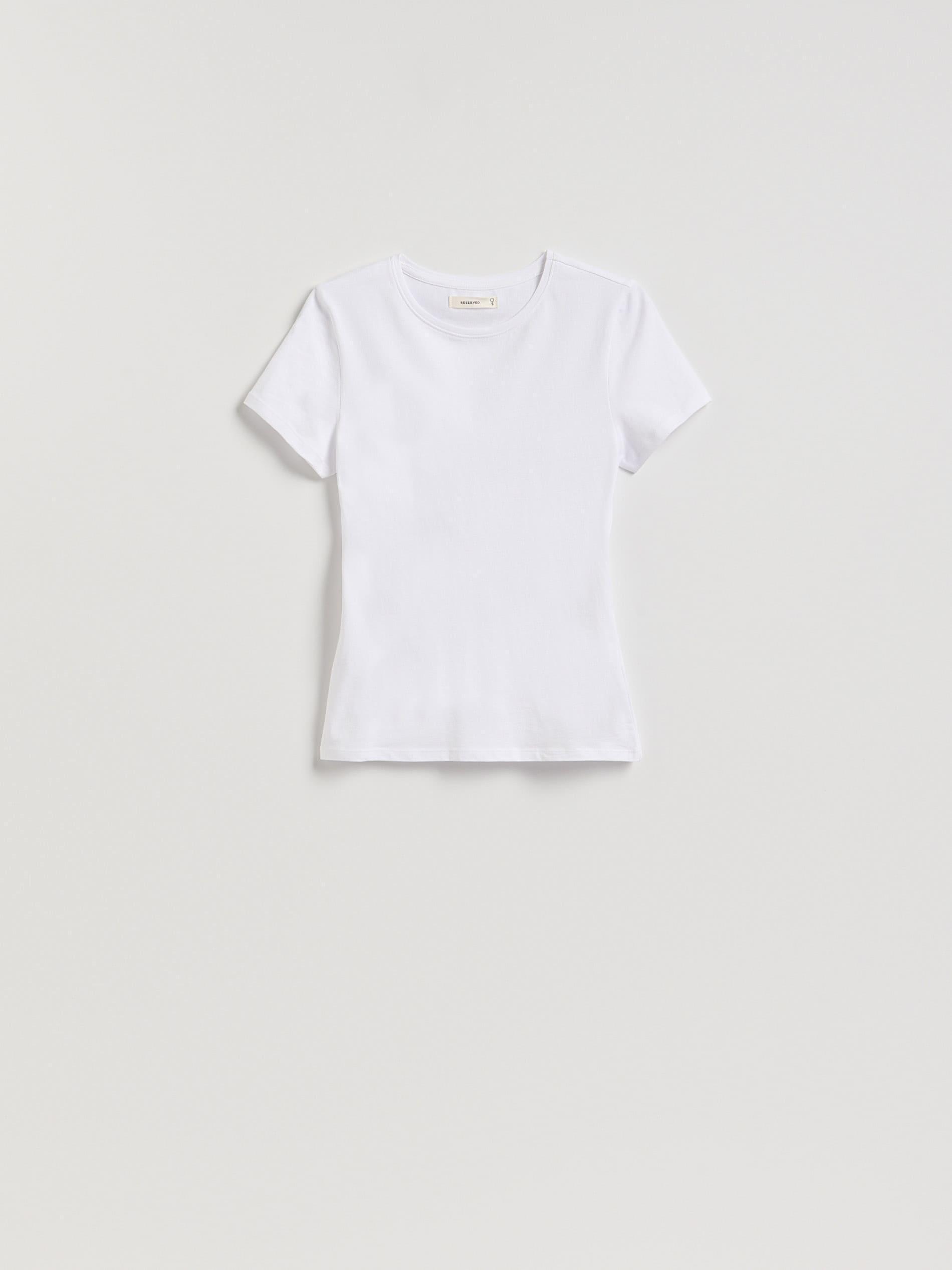 White Slim Fit T-Shirt, White, medium