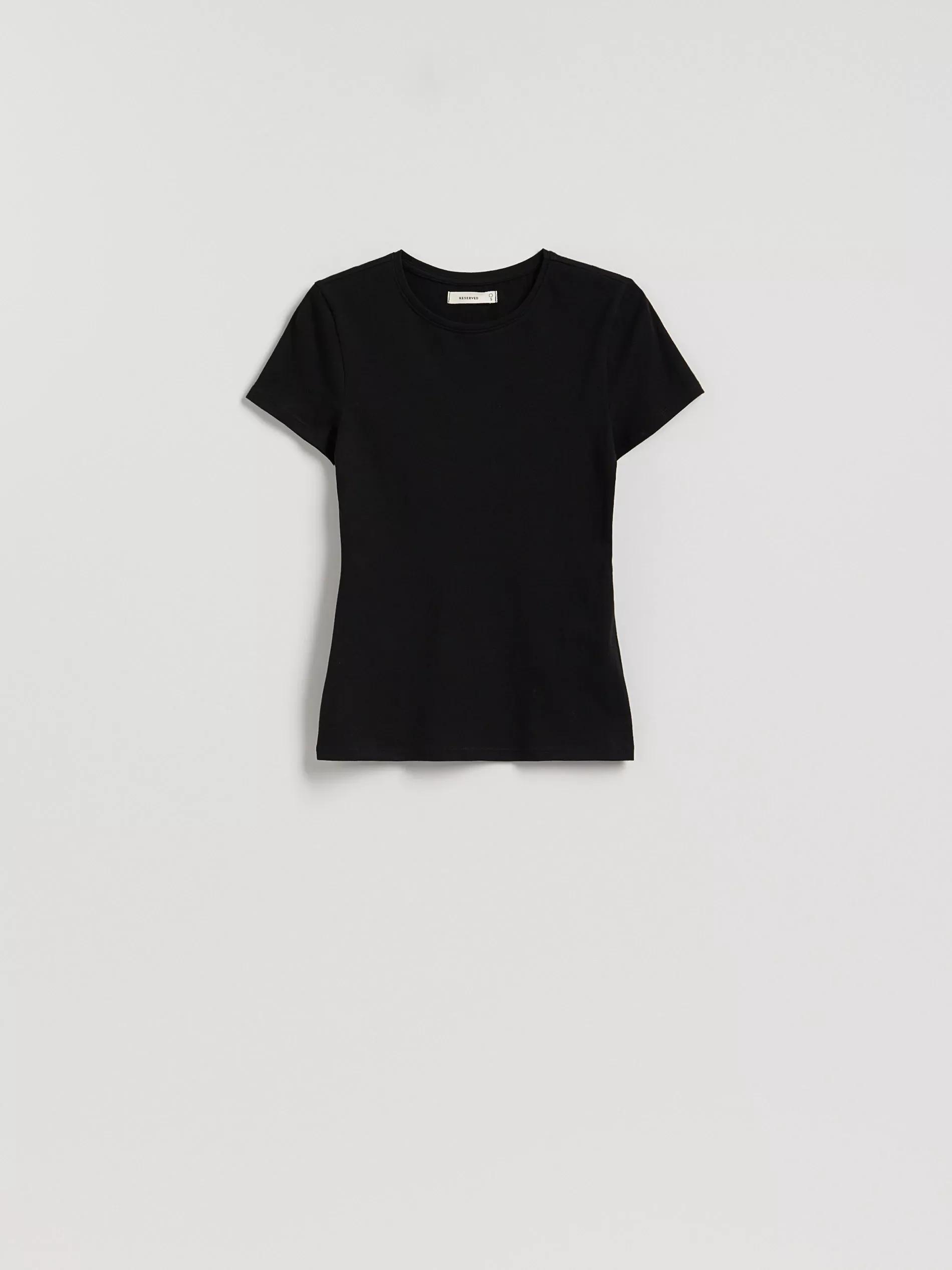 Black Slim Fit T-Shirt, Black, large image number 0