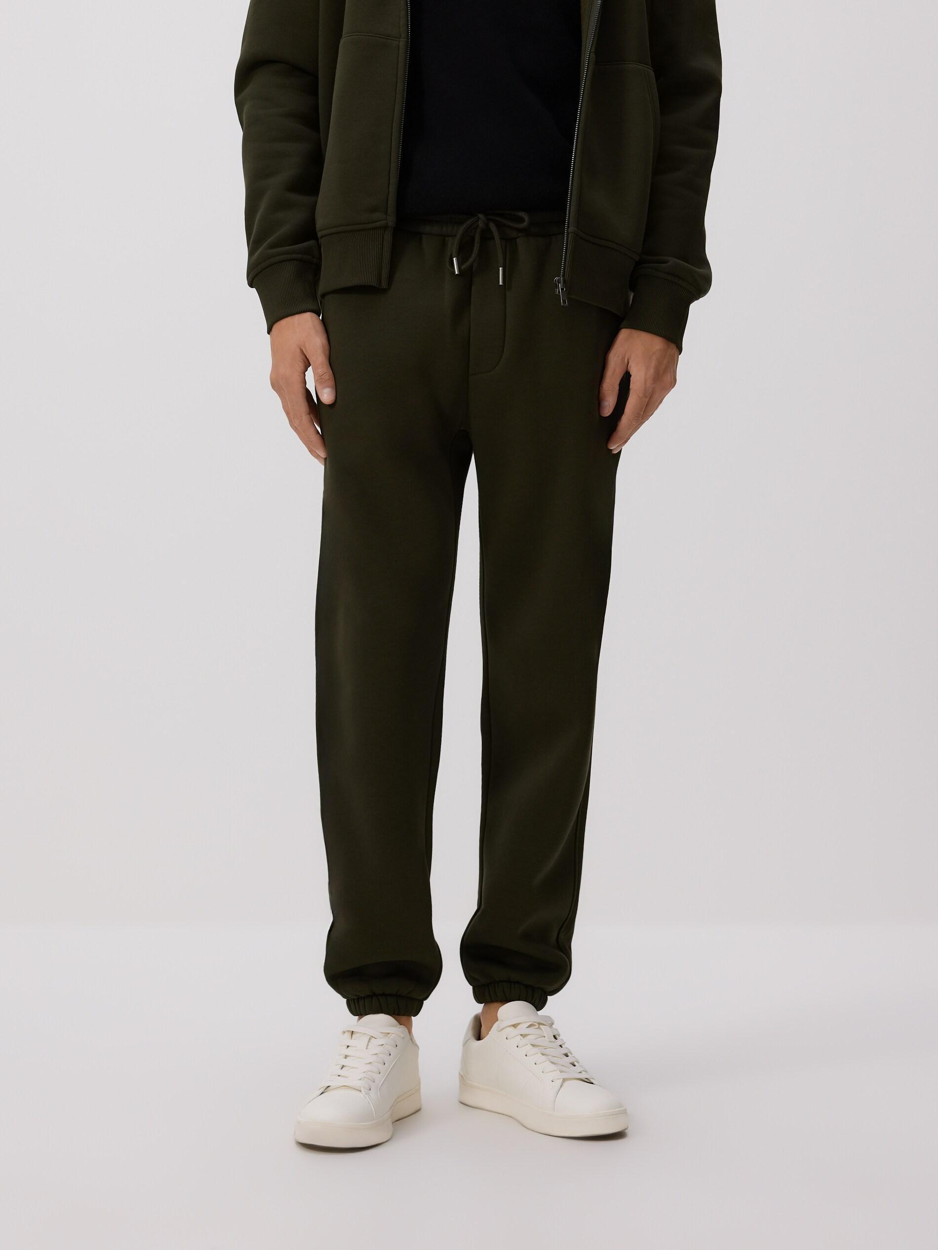 Green Regular Fit Tracksuit Bottoms, Khaki, medium