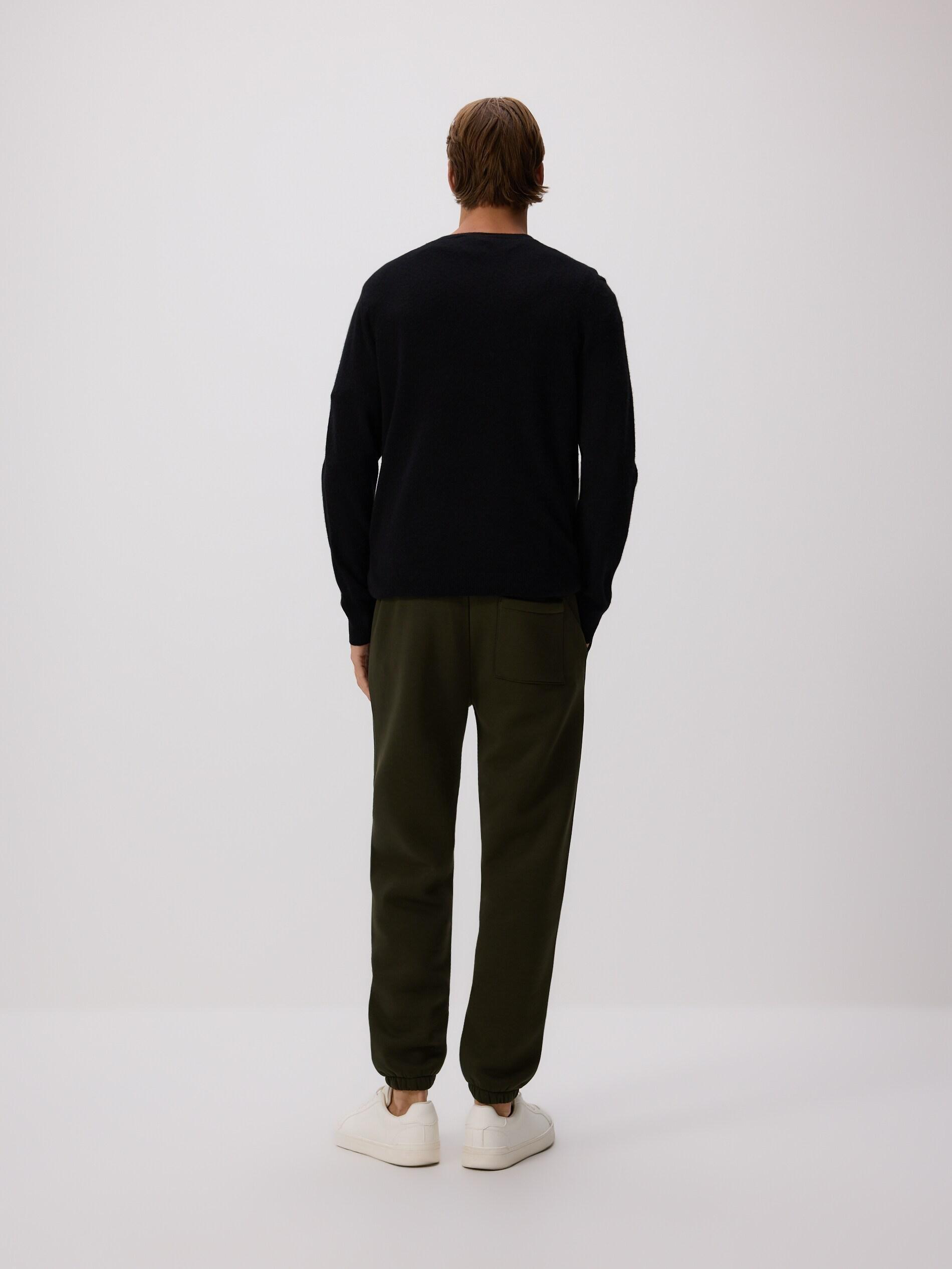 Green Regular Fit Tracksuit Bottoms, Khaki, large image number 3