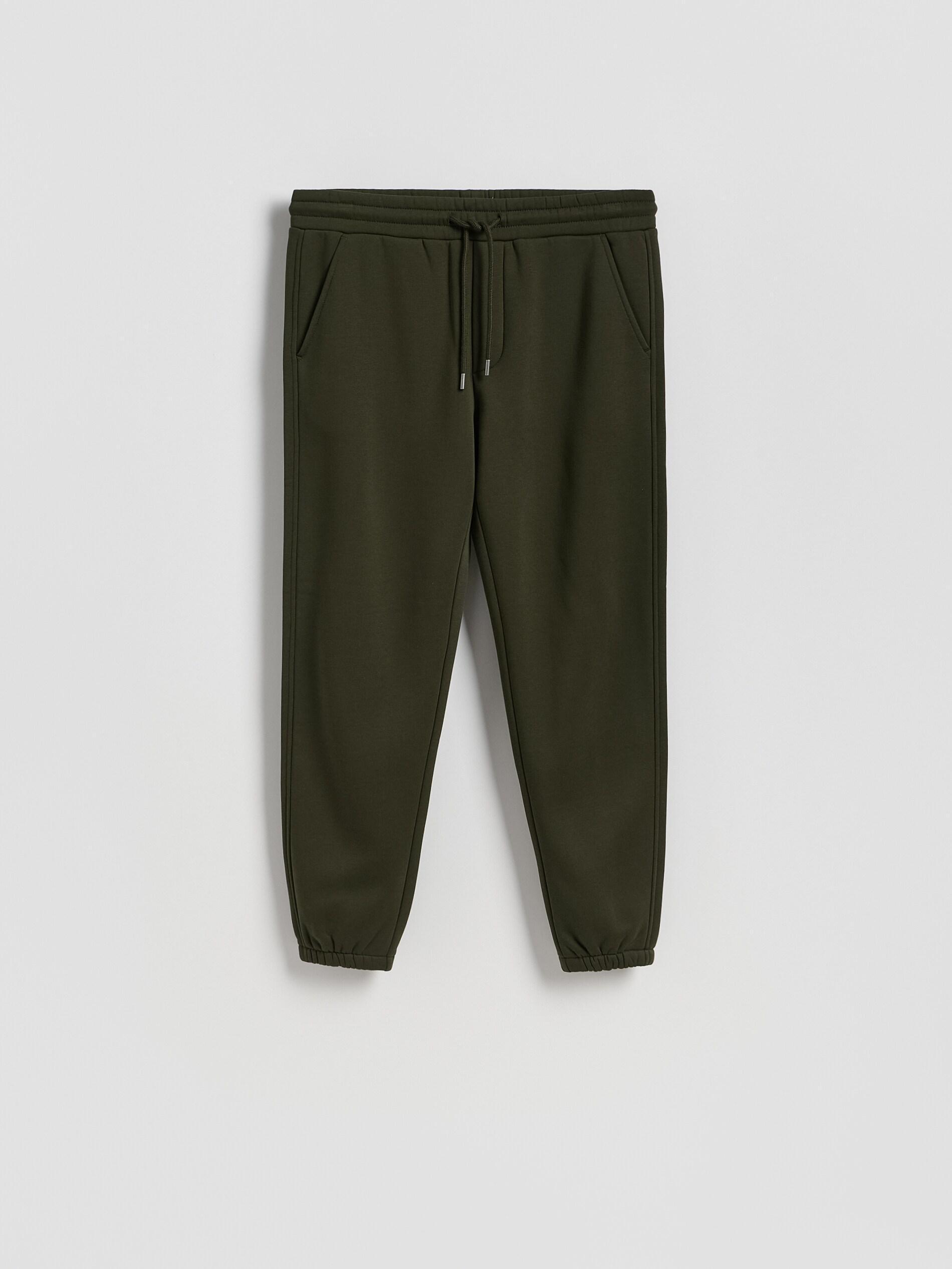 Green Regular Fit Tracksuit Bottoms, Khaki, large image number 4