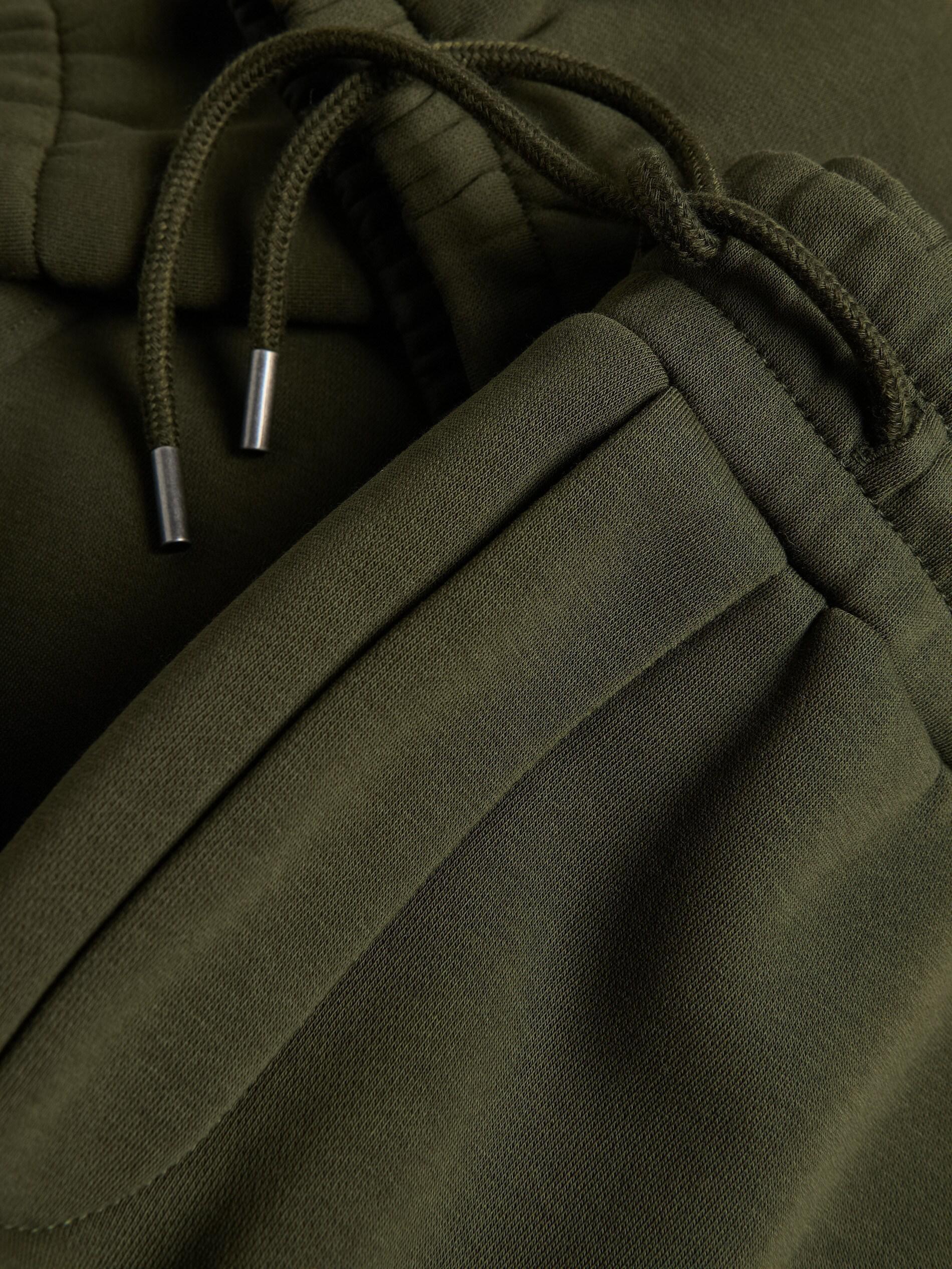 Green Regular Fit Tracksuit Bottoms, Khaki, large image number 5