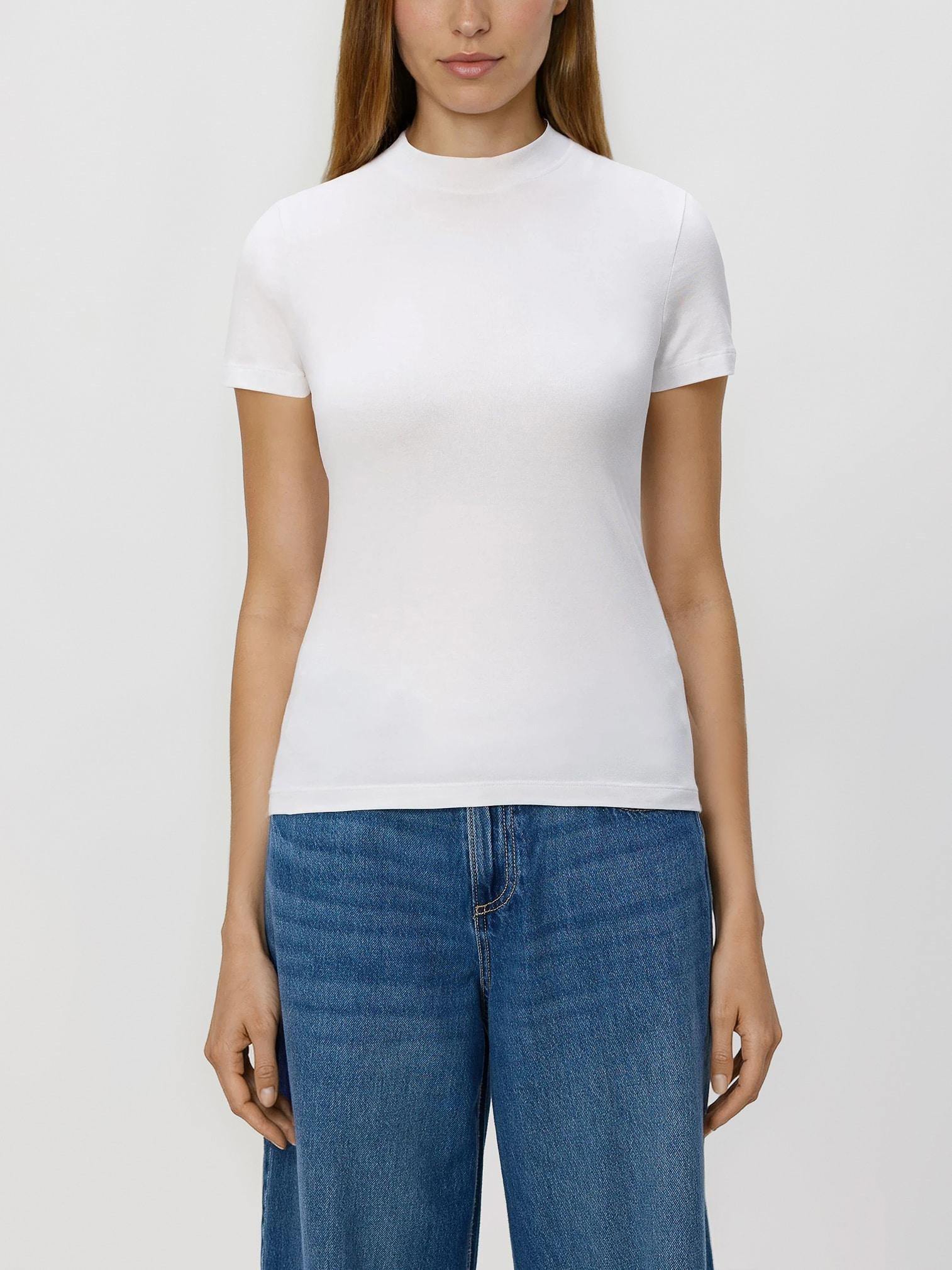 White Slim Fit T-Shirt, White, large image number 0