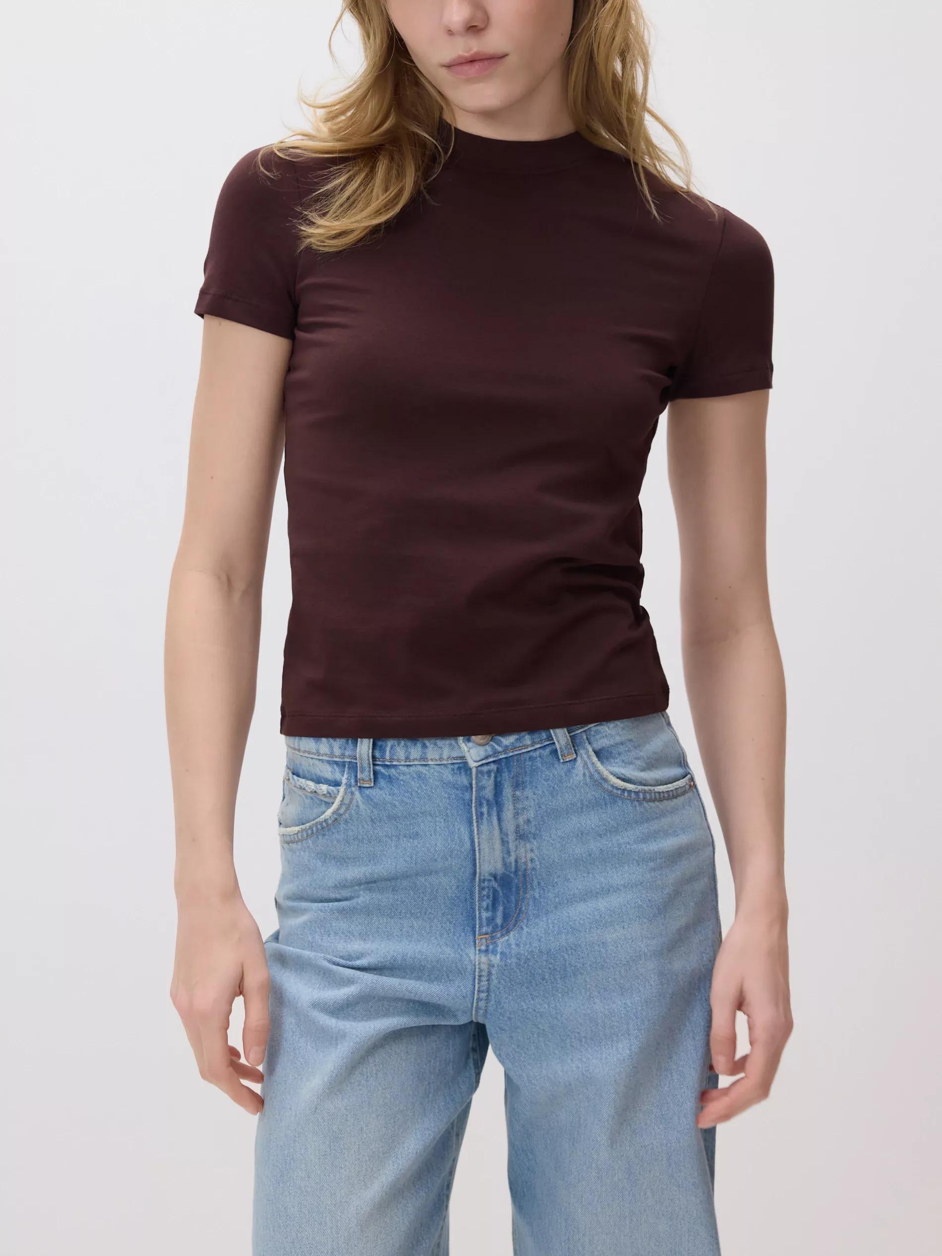 Brown Slim Fit T-Shirt, Brown, large image number 0