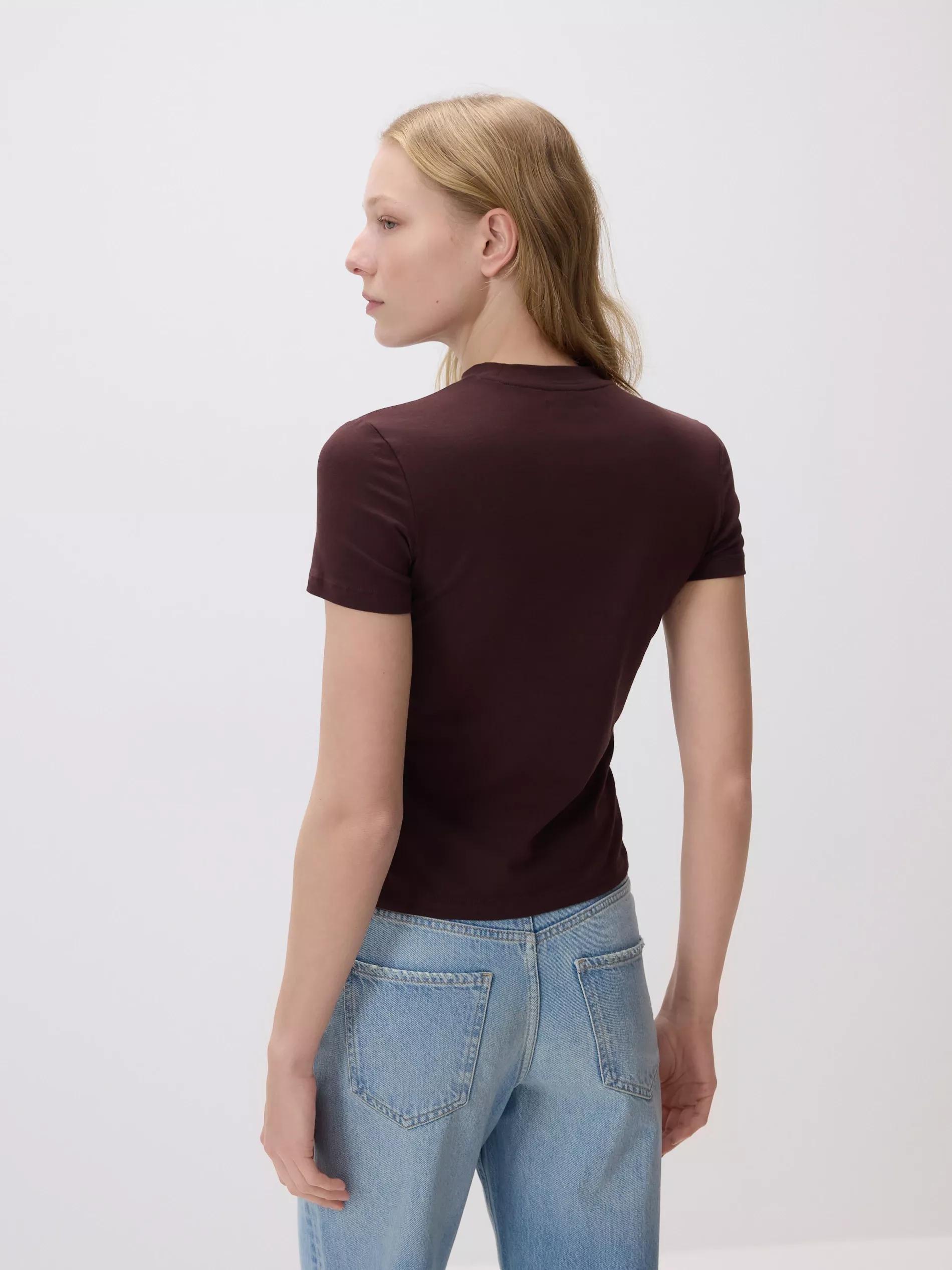 Brown Slim Fit T-Shirt, Brown, large image number 2