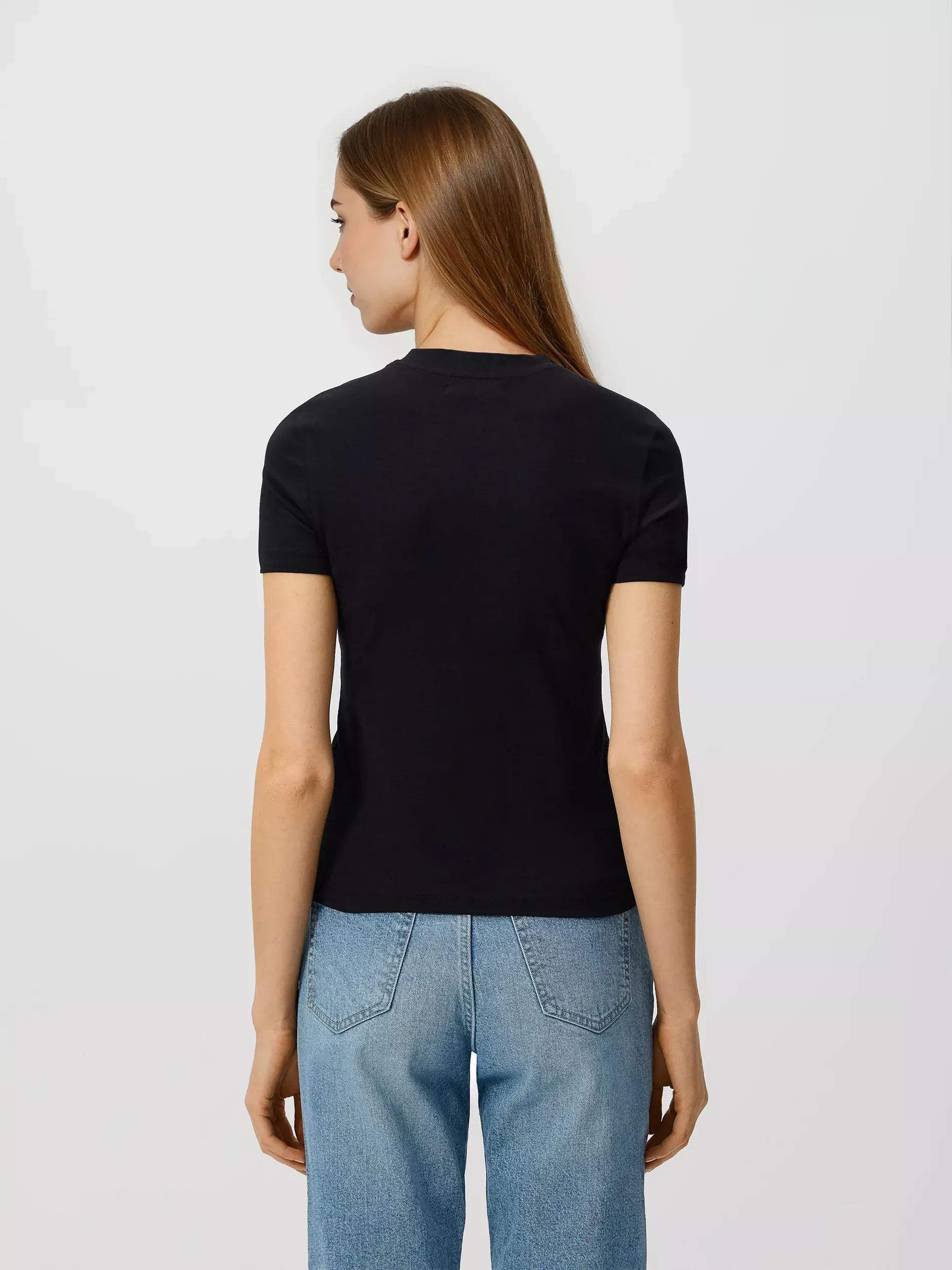 Black Slim Fit T-Shirt, Black, large image number 1