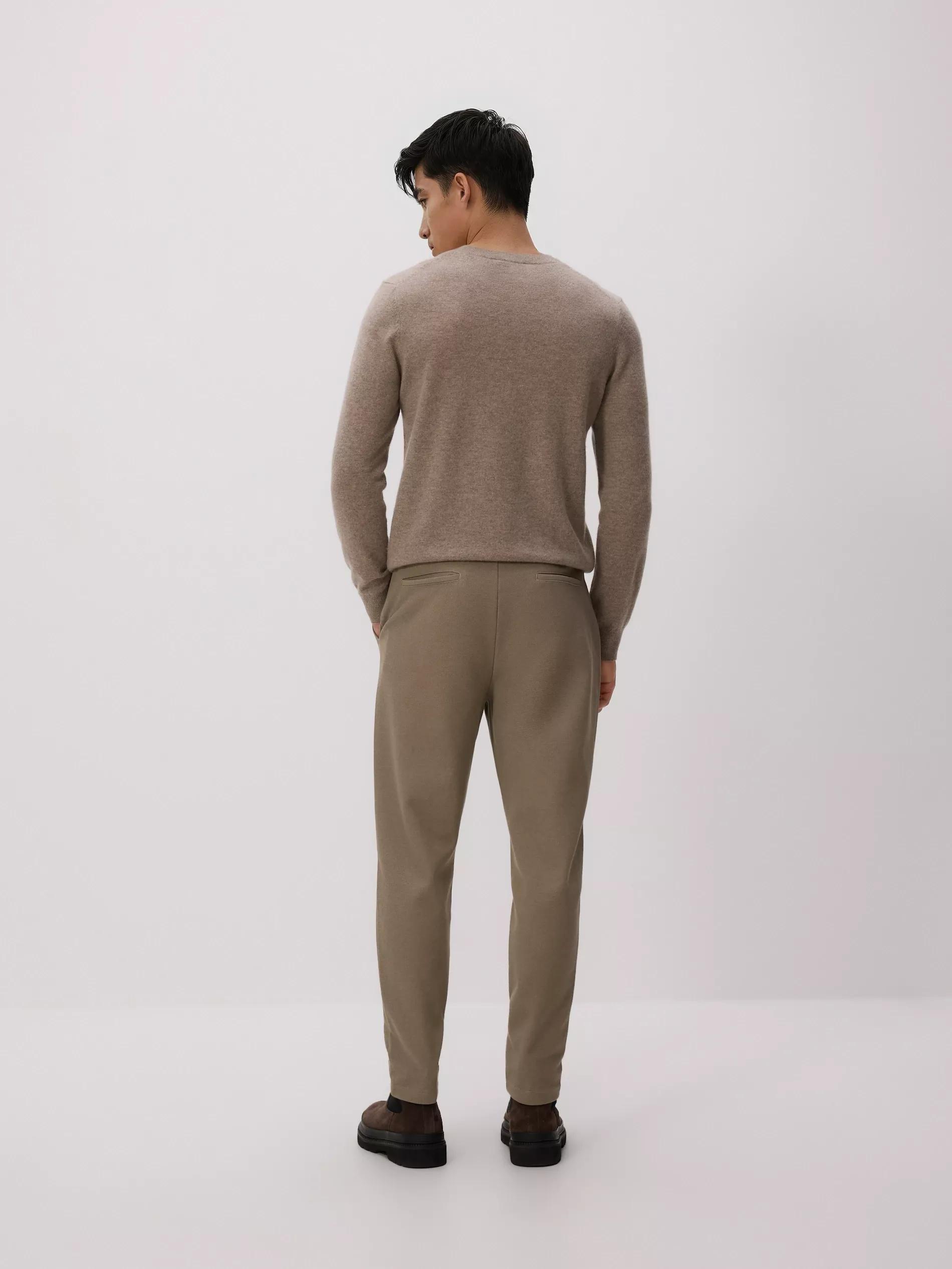 Beige Regular Trousers, Beige, medium