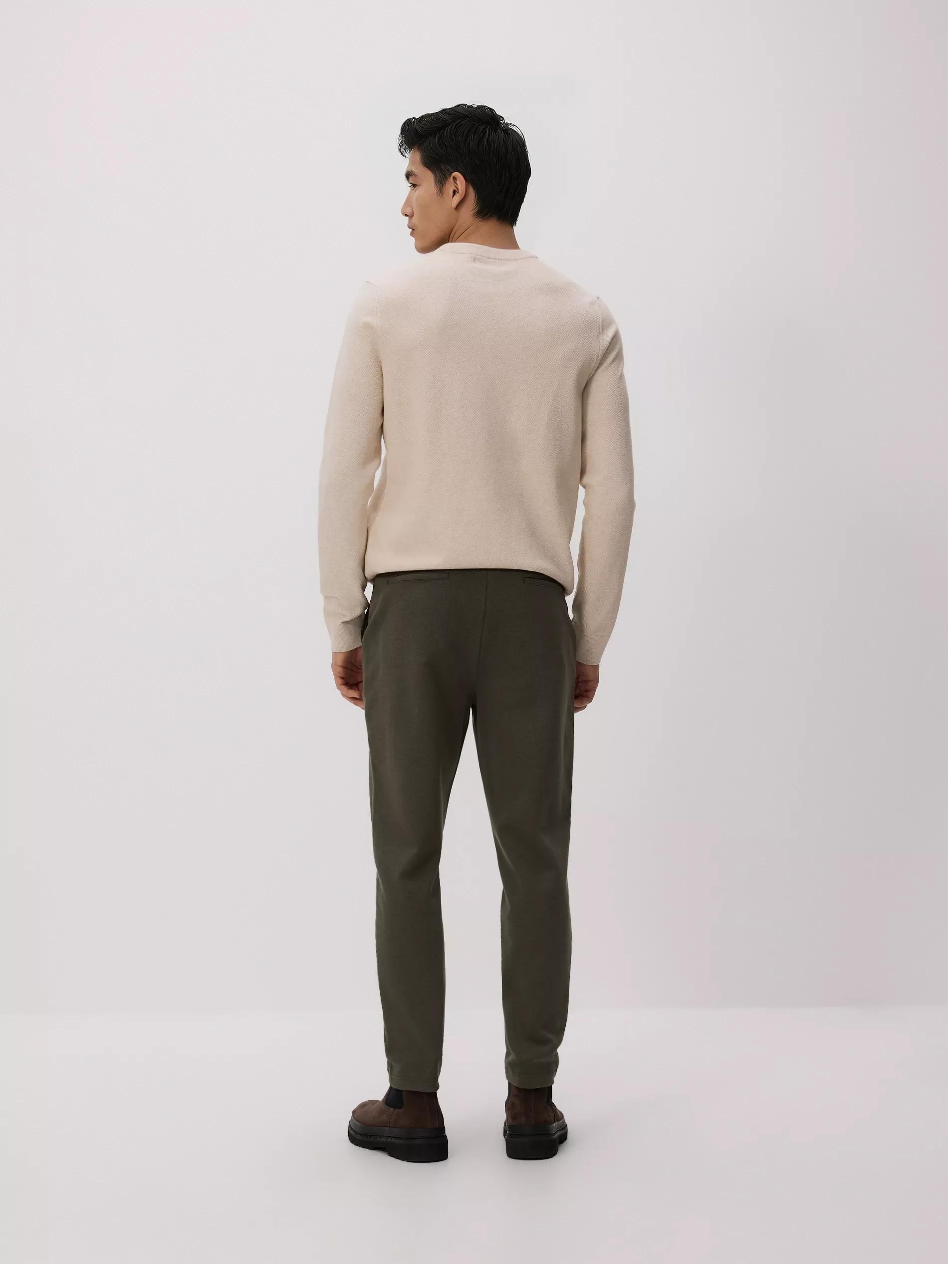 Green Regular Trousers, 7401_97M, large image number 2