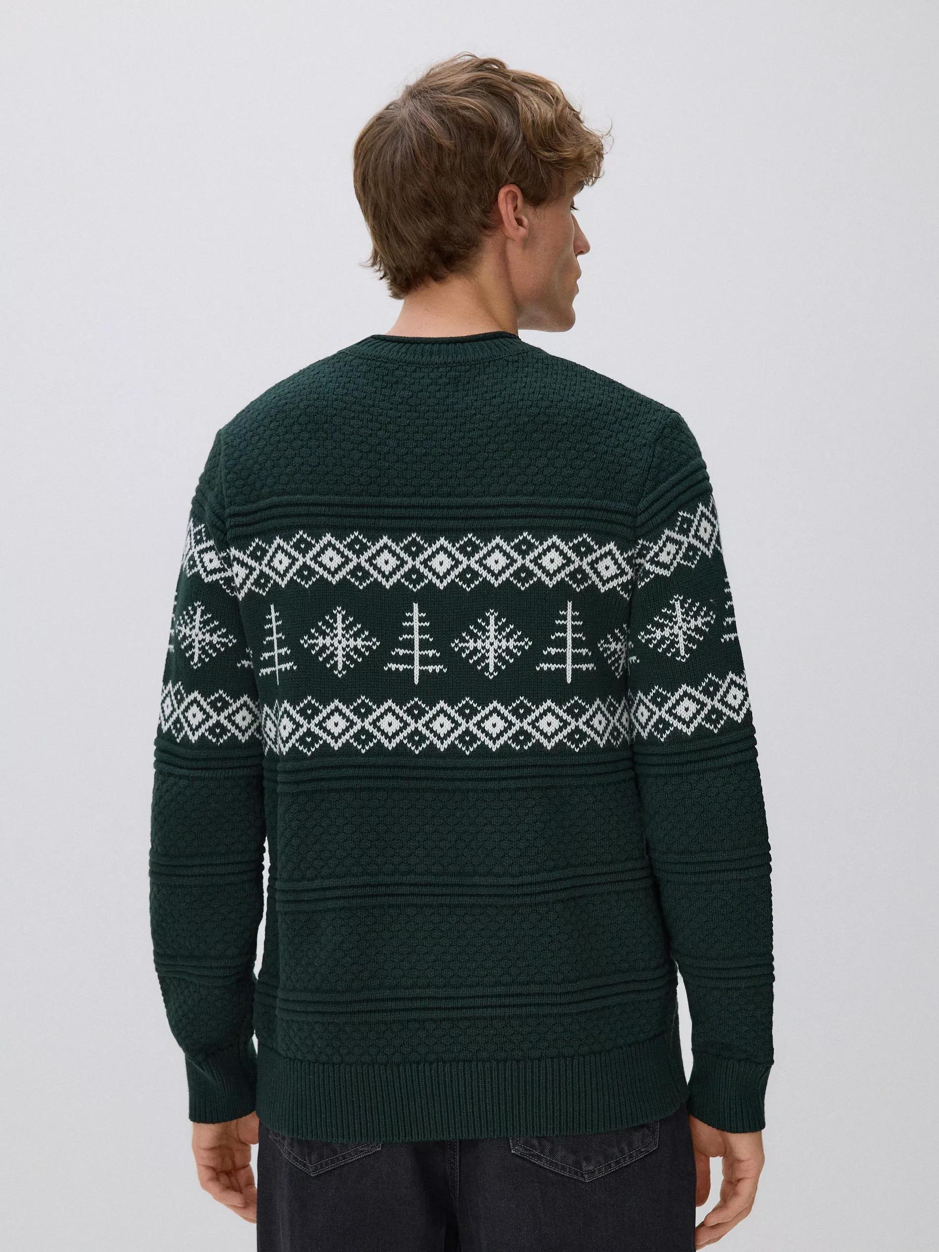 MEN`S SWEATER DARK GREEN, Green, large image number 3