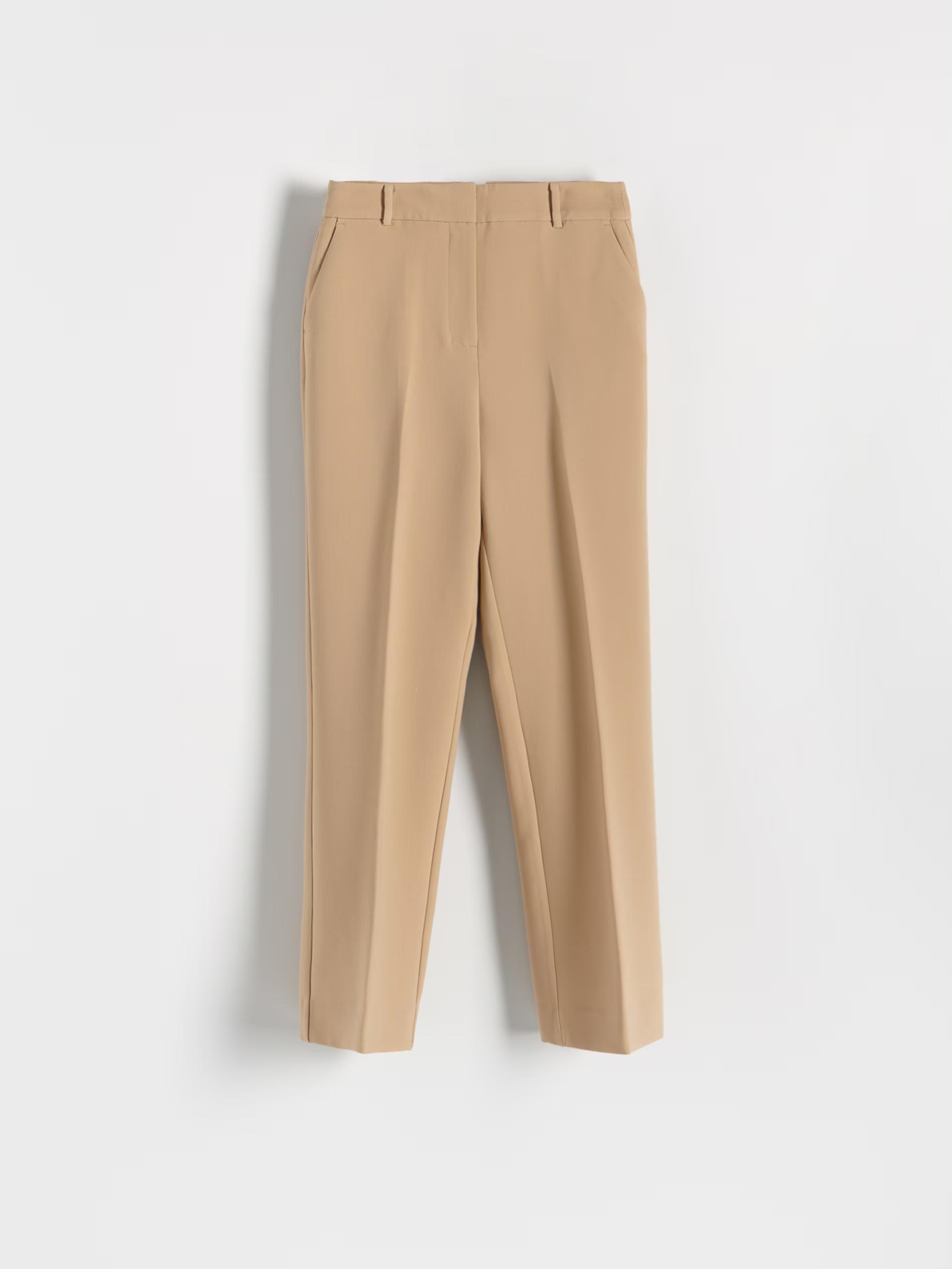 Beige Elegant Pressed Crease Trousers, , large image number 2