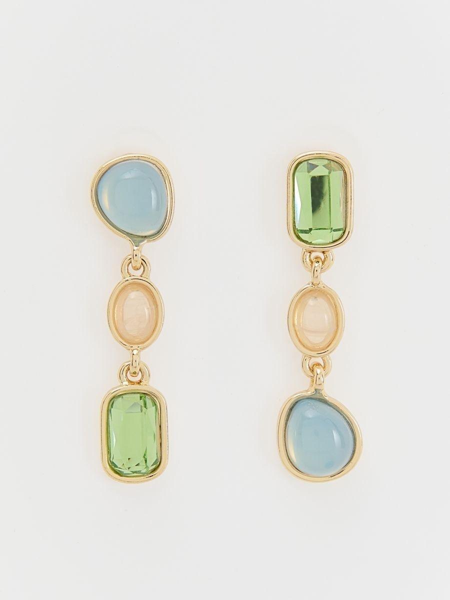 Multicolour Earrings With Stones, Multicolor, large image number 0